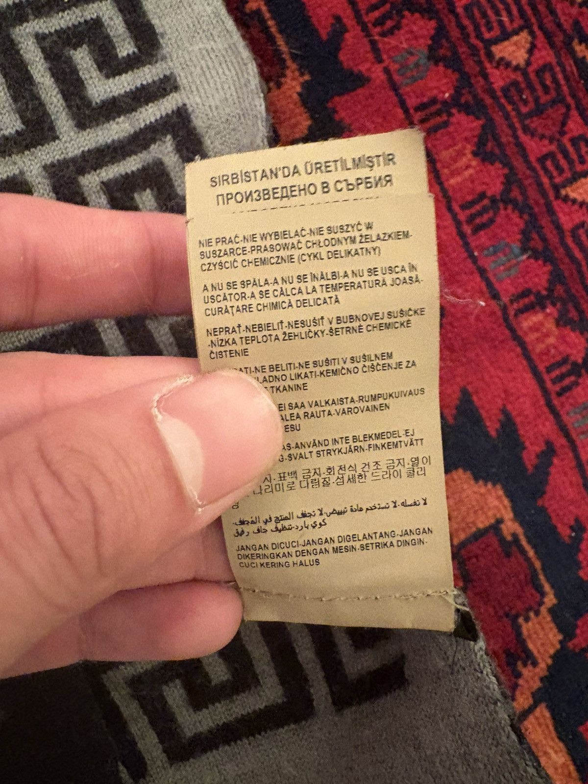 Versace Wool Black/Grey Versace Medusa Scarf Size ONE SIZE - 6 Thumbnail