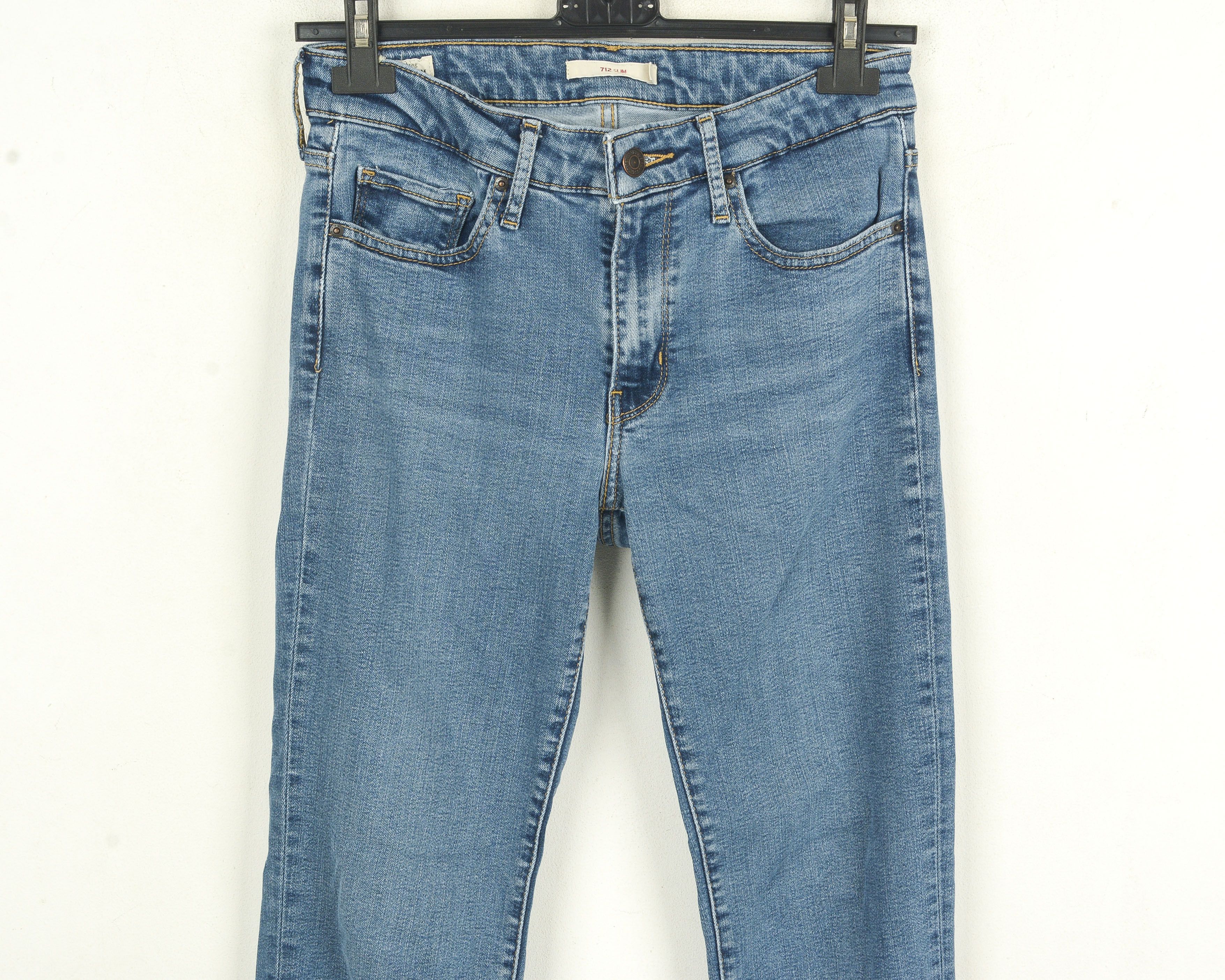 Levi's STRAUSS BIG E 712 Slim Women W27 L30 Jeans Trousers Slim Mid Size 27" / US 4 / IT 40 - 2 Thumbnail
