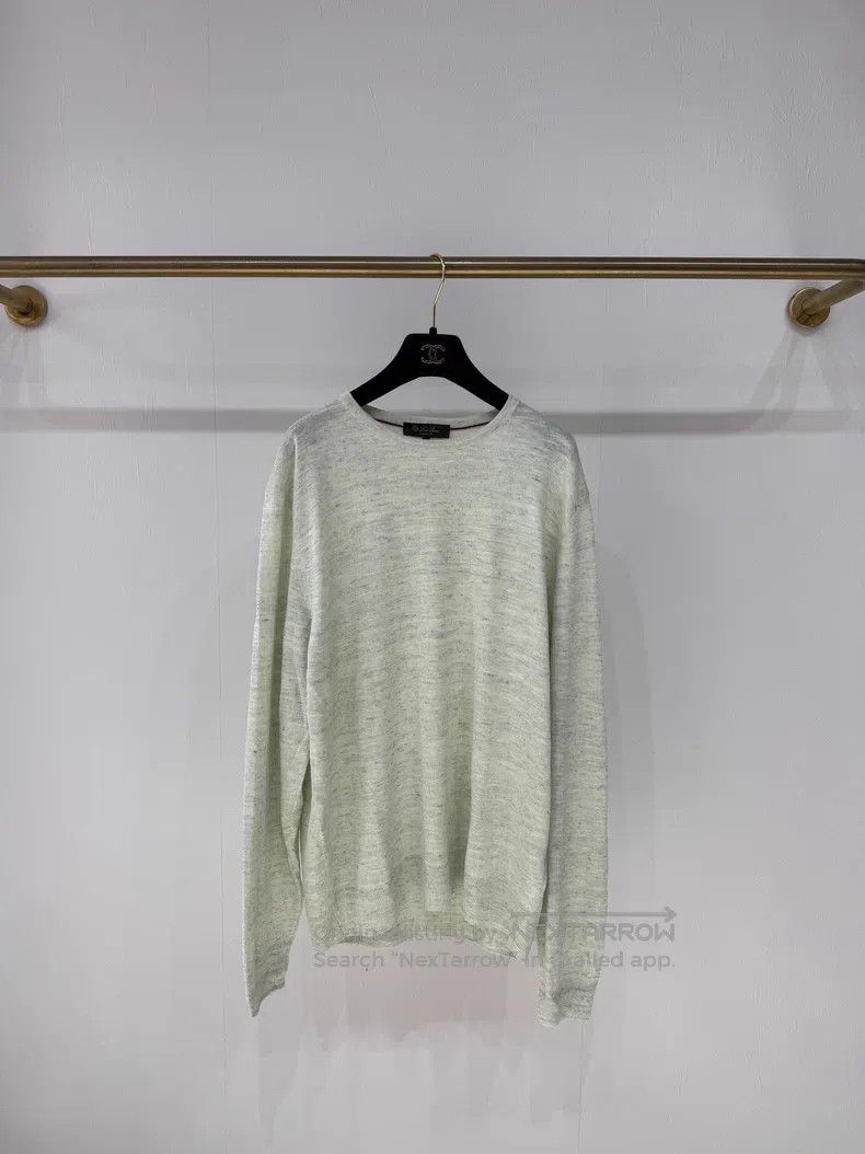 Loro Piana Loro Piana Silk and Linen Ribbed Crew-neck Wool Blend Knit Size US M / EU 48-50 / 2 - 1 Thumbnail