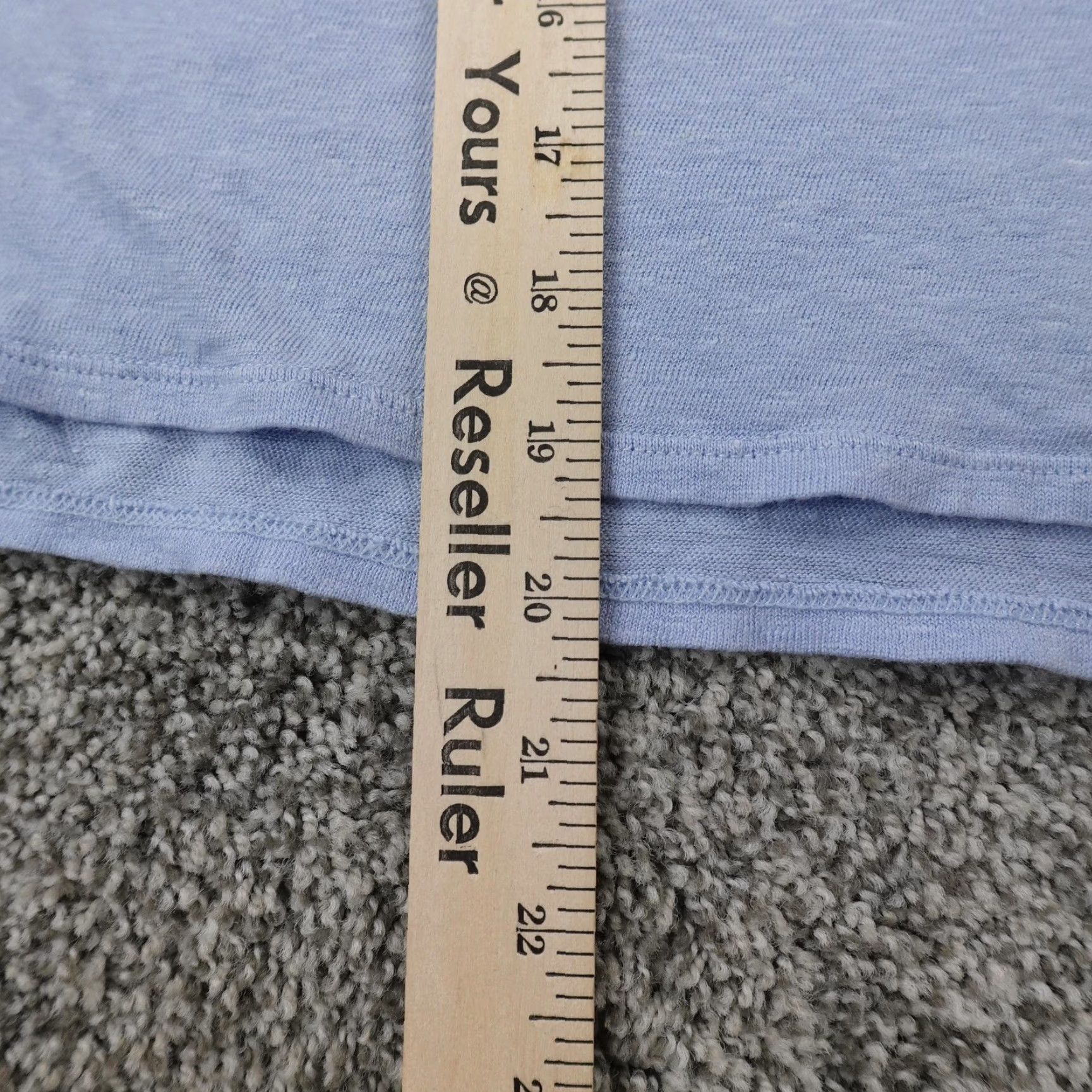 J. Jill J Jill Shirt Womens XL Blue Linen Short Sleeve Crewneck Top Tee Puff Sleeve Size XL / US 12-14 / IT 48-50 - 6 Thumbnail