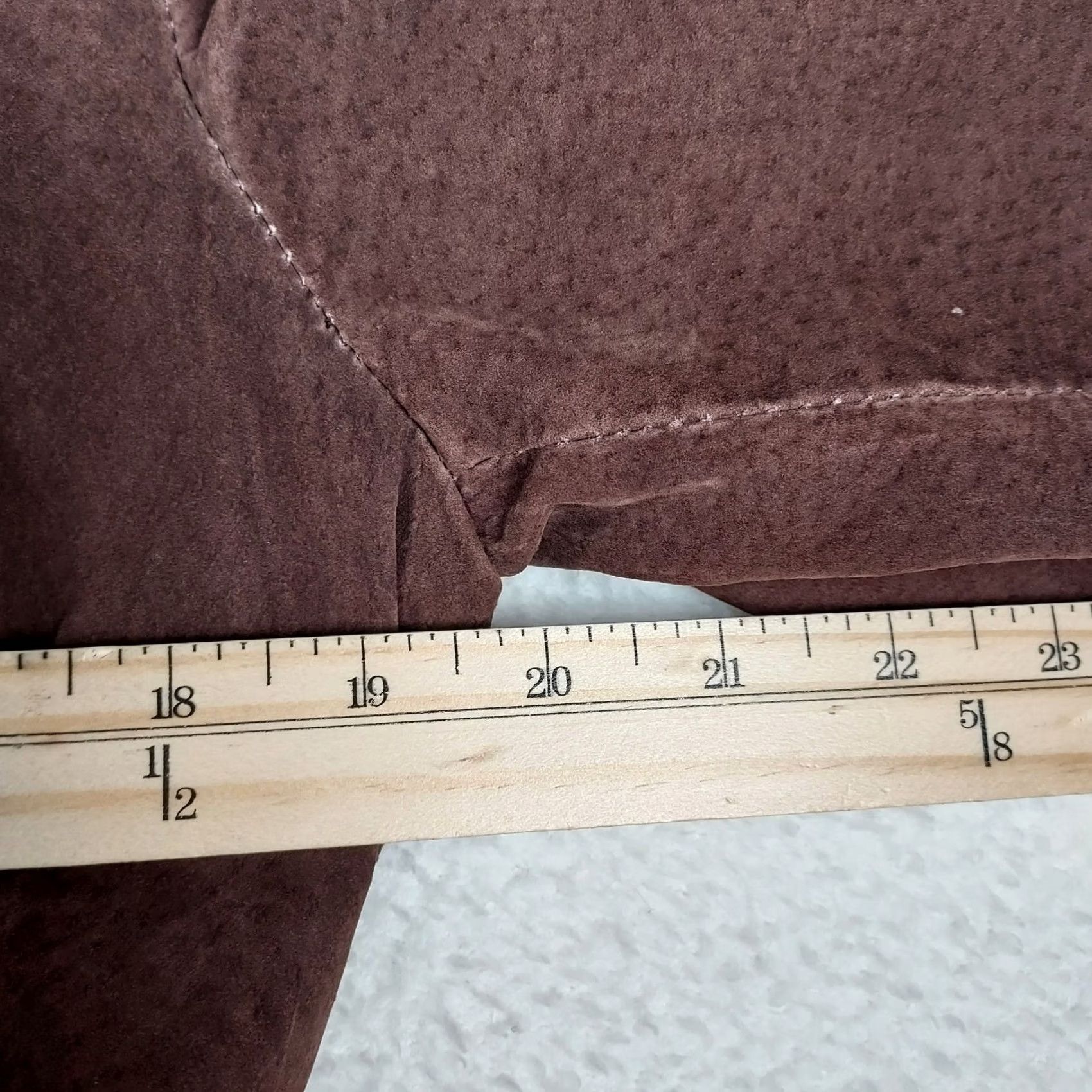 Vintage Outer Edge Women Leather Zip Jacket Brown L Regular Long Sleeve Mid-Length Casual Fall Winter Spring Coat Shirt? Size L / US 10 / IT 46 - 6 Thumbnail