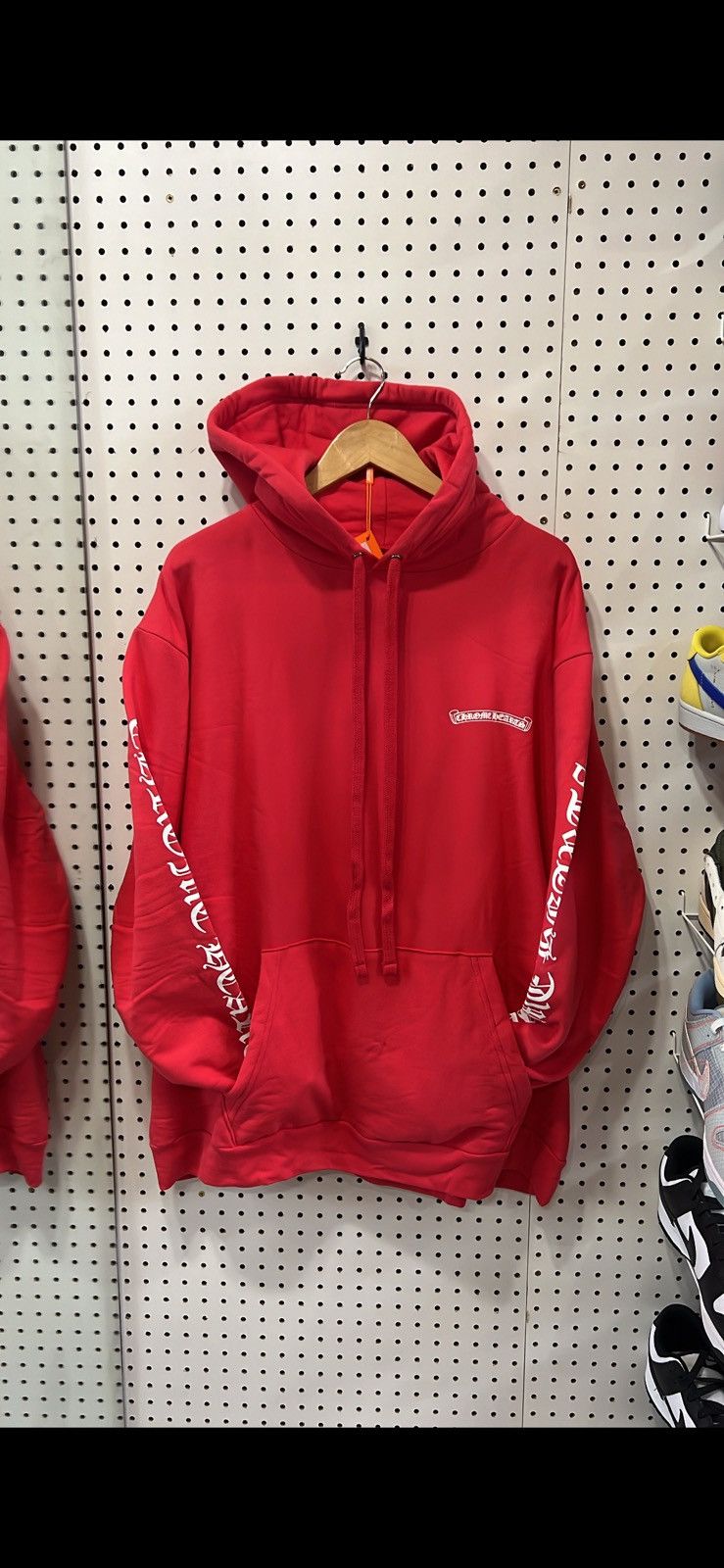 Chrome Hearts New Chrome Hearts Scroll Logo Red Hoodie Size US L / EU 52-54 / 3 - 1 Thumbnail