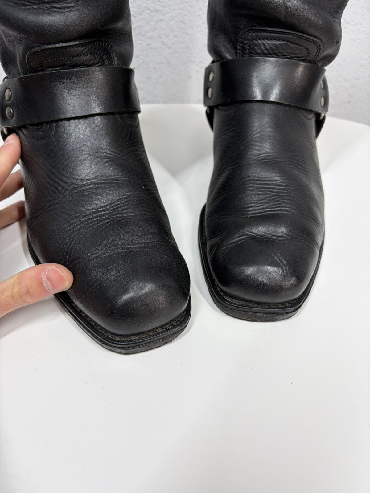 If Six Was Nine Vintage Harley Davidson Guidi Style High Leather Biker Boots Size US 8 / EU 41 - 10 Thumbnail