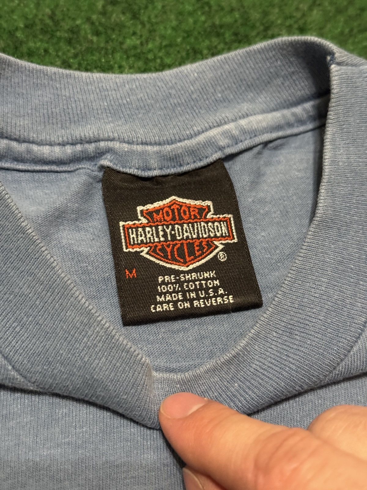 Harley Davidson × Vintage Vtg 90s Harley Davison York Factory Museum Biker T Shirt Size US M / EU 48-50 / 2 - 3 Thumbnail