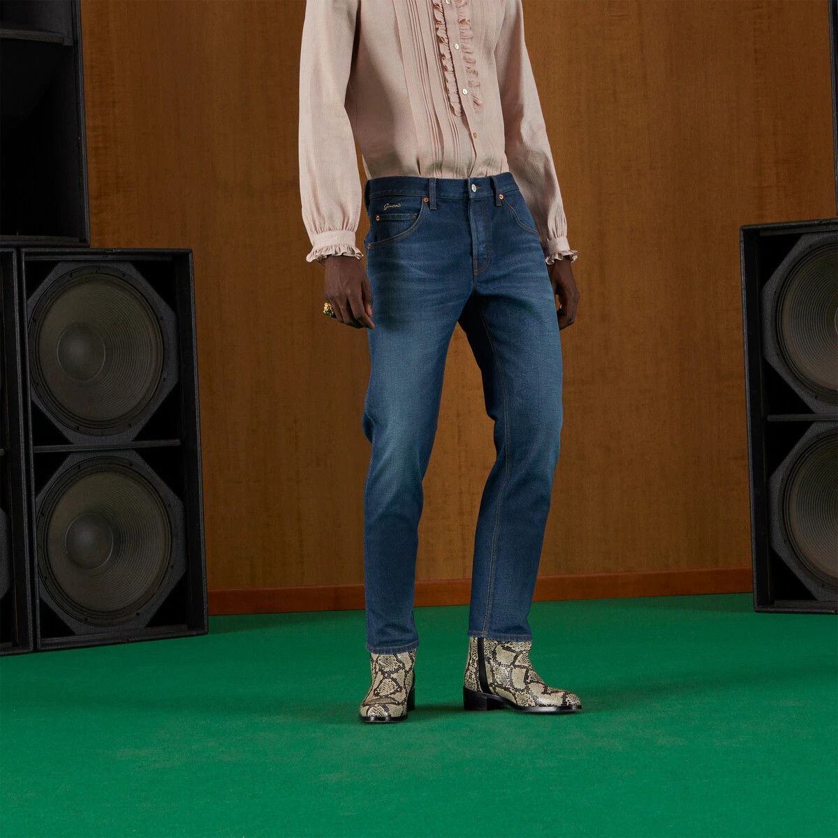 Gucci o1mt1gz0725 Tapered Denim Pant in Blue Size US 31 - 6 Thumbnail