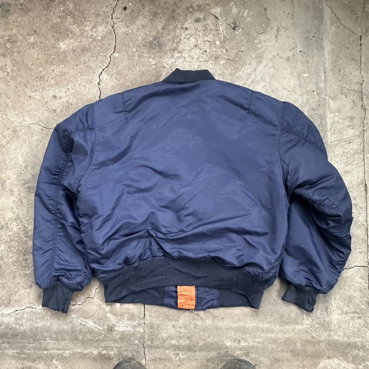 Vintage Vintage MA-1 Y2K Blue Militari Flyght Bomber USA Jacket Size US L / EU 52-54 / 3 - 6 Thumbnail