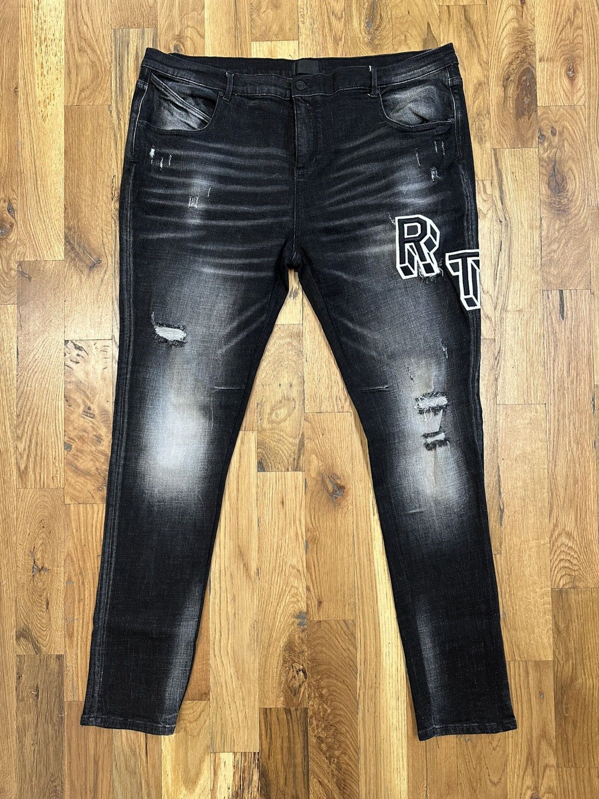 Rta Rta 3D Spell Black Denim Jeans Size 40 Size US 40 / EU 56 - 1 Thumbnail