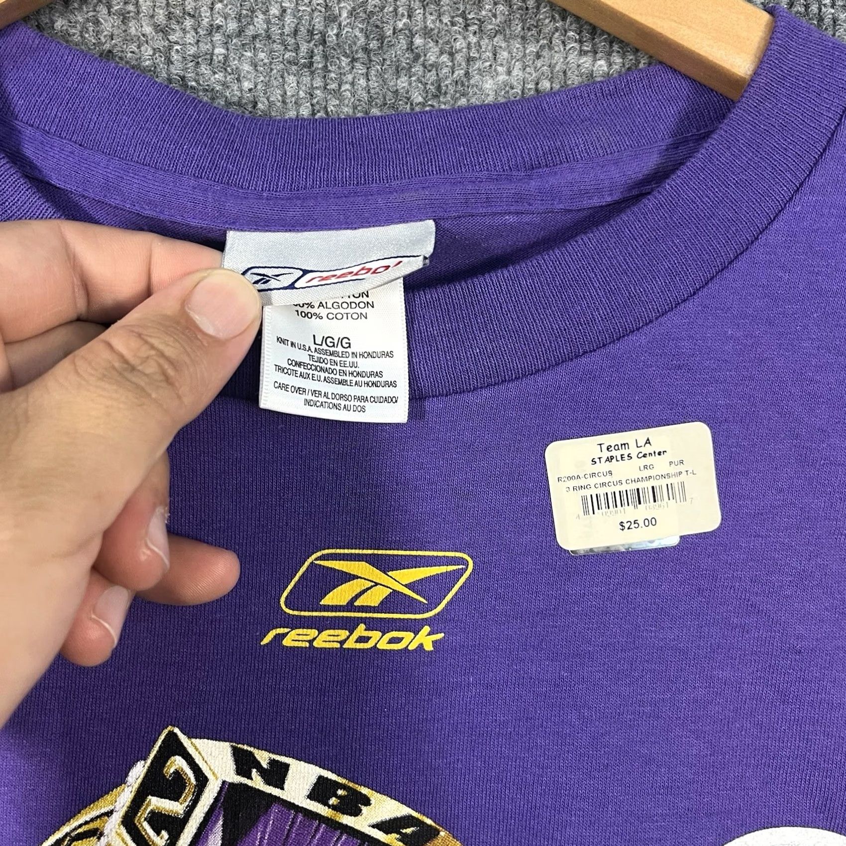 Reebok VINTAGE Reebok Lakers Championship Rings T Shirt L Men Purple Kobe Bryant Shaq 2002 2002 Y2K Sports Cotton Logo Hoodie? Size US L / EU 52-54 / 3 - 3 Thumbnail