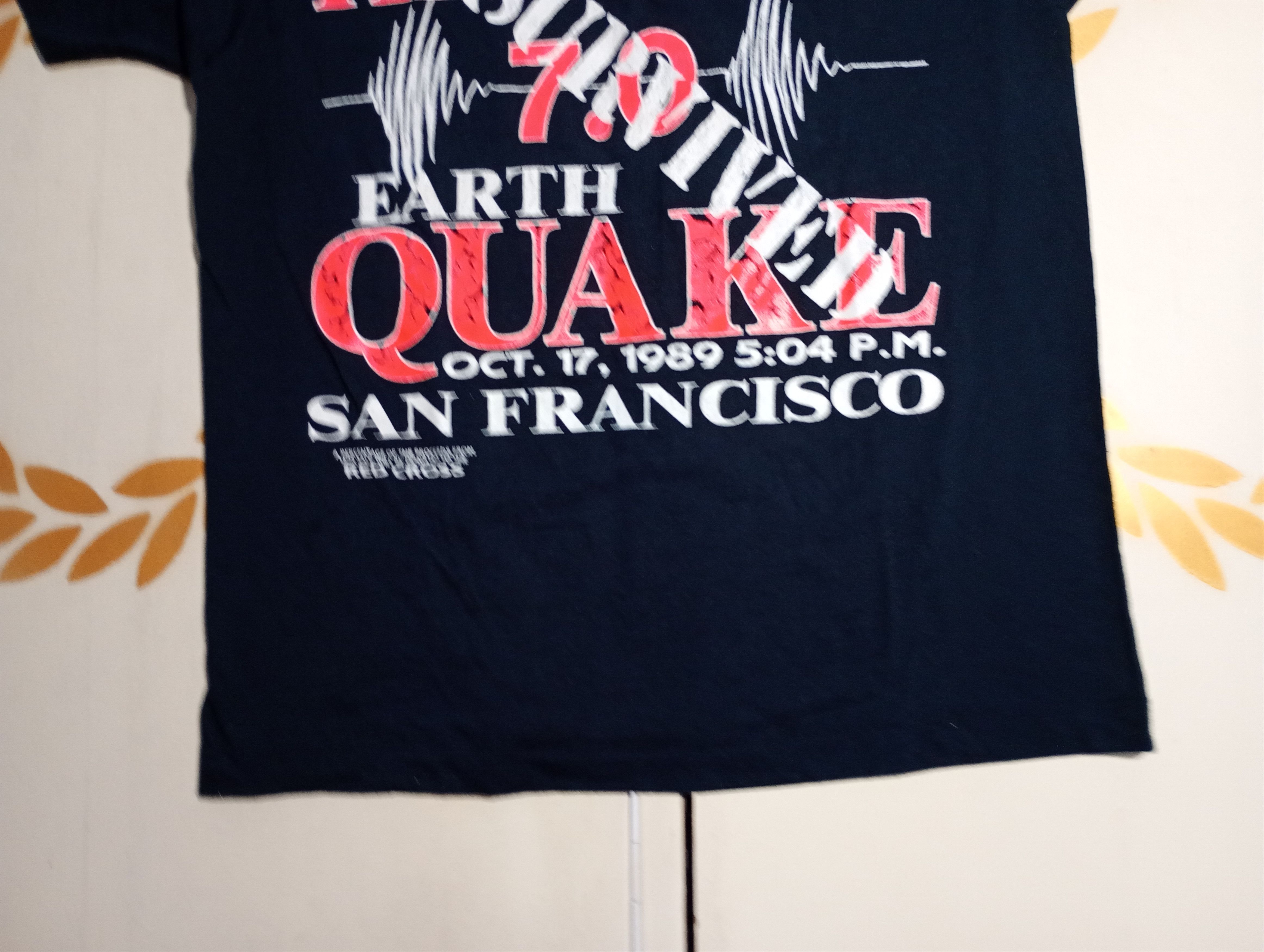 Vintage The Great 7.0 EarthQuake 7.oct.1989 Screen Stars T-Shirt Size US L / EU 52-54 / 3 - 3 Thumbnail