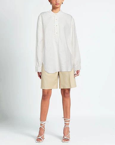 Saint Laurent Paris o1bcso1str0924 Chemise Tunique Bordure Shirts in White Size US L / EU 52-54 / 3 - 3 Thumbnail
