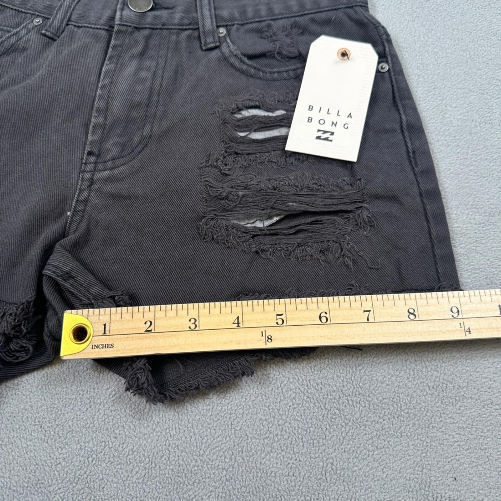 Billabong Billabong Denim Shorts Women 24 Drift Away Black Denim Size 24" / US 00 / IT 34 - 5 Thumbnail