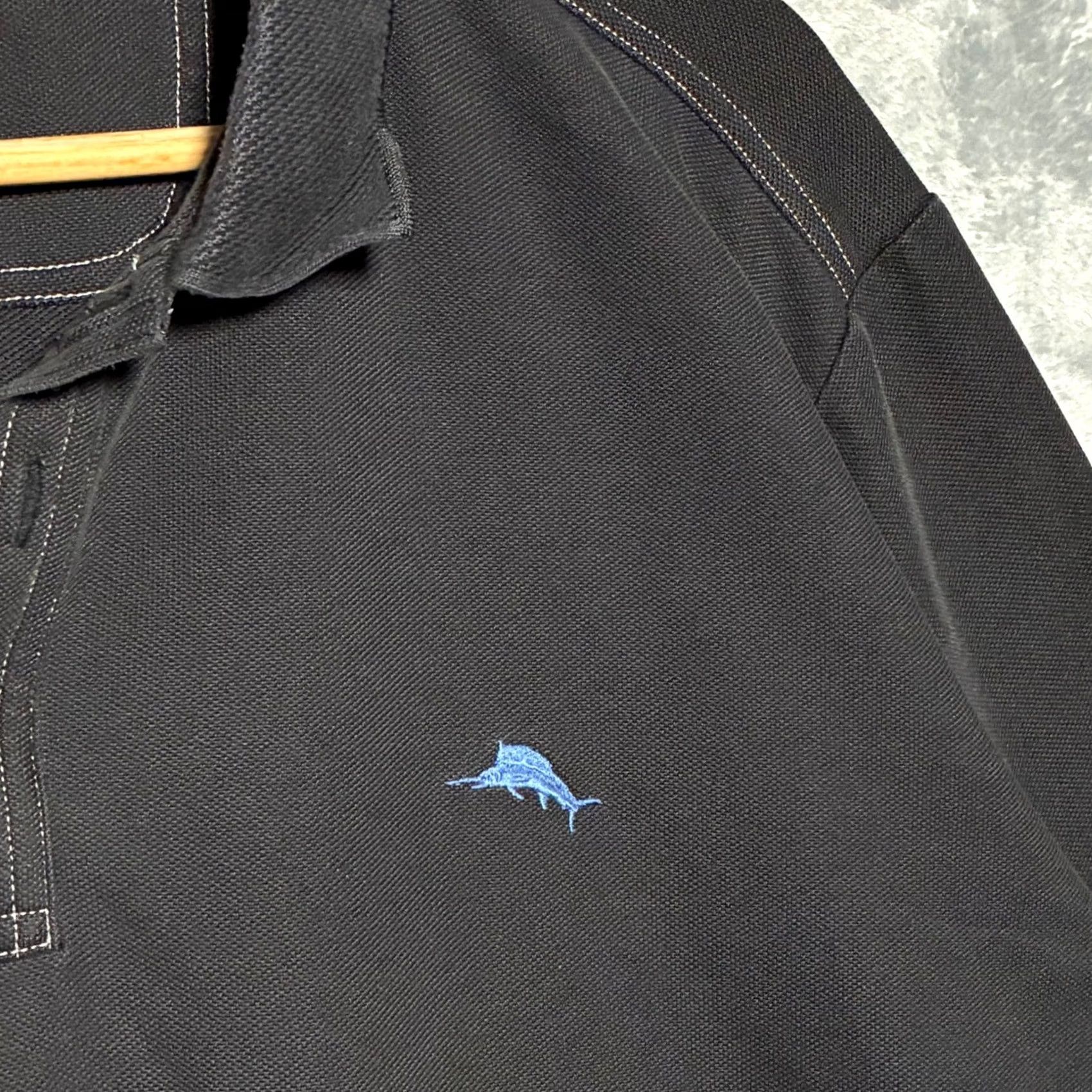 Tommy Bahama Tommy Bahama Polo Shirt Mens XXL Black Long Sleeve Supima Cotton Casual Size US XXL / EU 58 / 5 - 3 Thumbnail