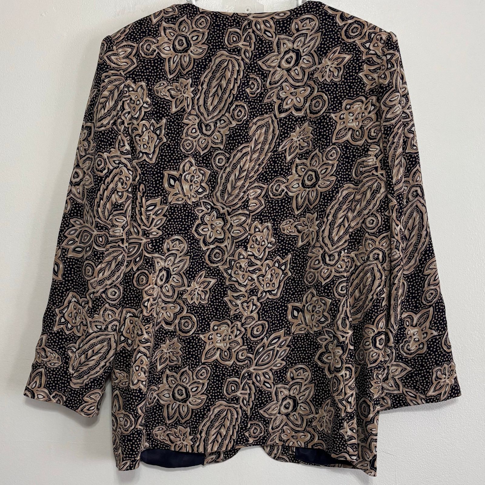 Other Vintage Alfred Dunner Navy Floral Jacket Blazer 14 Size XL / US 12-14 / IT 48-50 - 2 Thumbnail