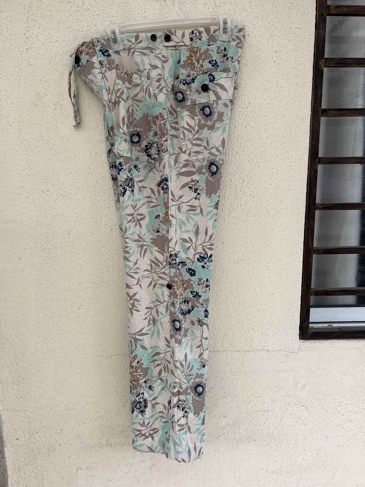ABAHOUSE Vintage Abahouse Japan 100% Linen Floral Trouser Pant Size US 31 - 19 Thumbnail