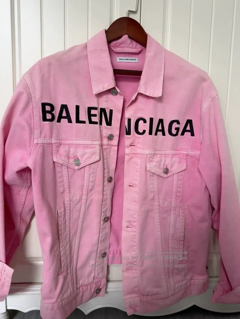 Balenciaga Pink denim jacket
