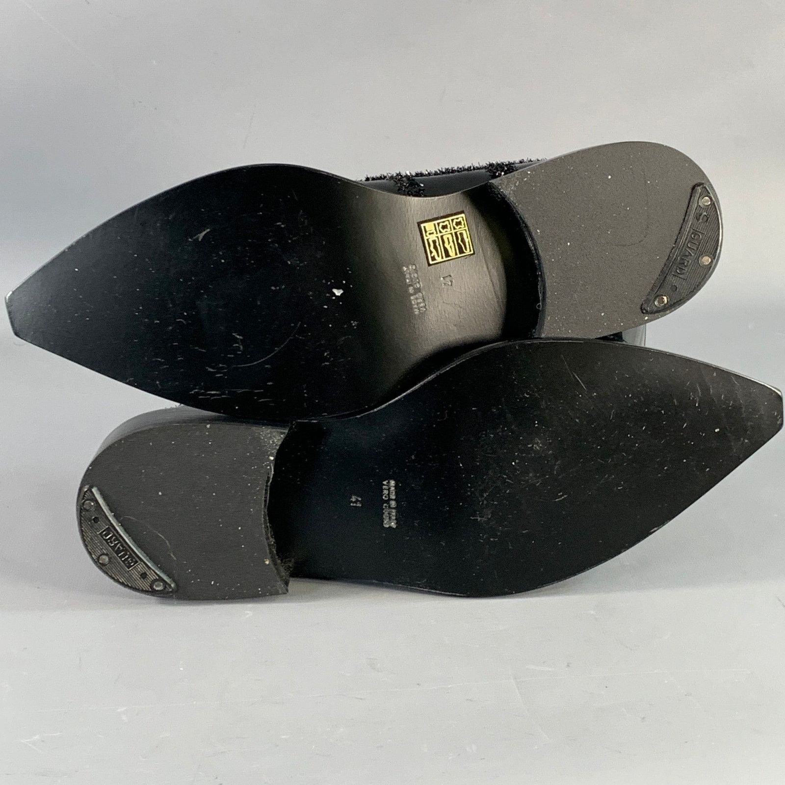SIMONE ROCHA Size 8 Black Tinsel Embellishment Leather Slip On Loafers SIMONE ROCHA Floral Lace embroidered leather slip-ons | NET  main image 3