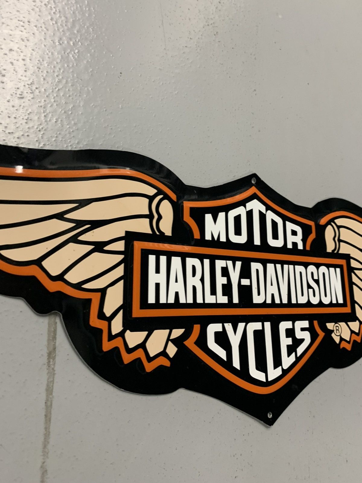 Harley Davidson Harley-Davidson Winged Logo Metal Sign - 23x7” Made in USA Size ONE SIZE - 2 Thumbnail