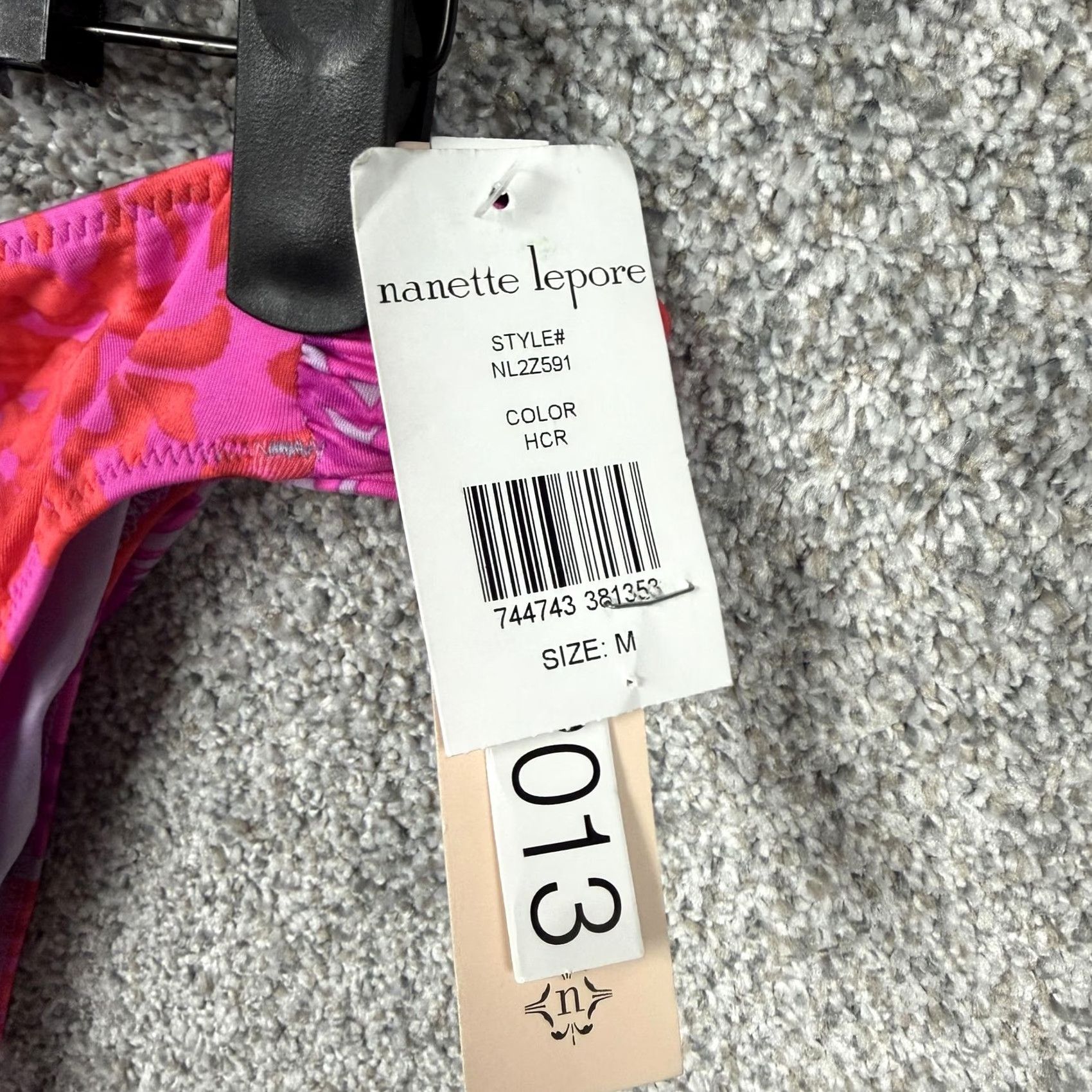 Nanette Lepore Nanette Lepore Bikini Bottom Womens M Pink Gray Floral Tropical Boho Beach Size 32" / US 10 / IT 46 - 2 Thumbnail