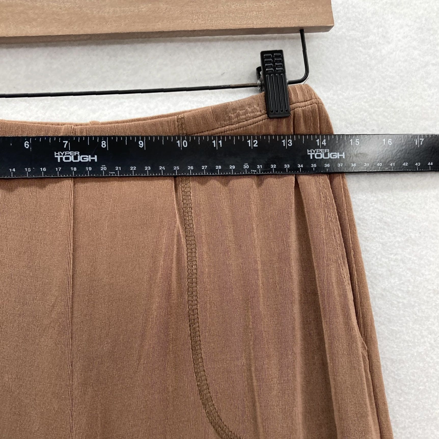 Vintage Citiknits Pants Womens Small Brown Slinky Knit Stretch Straight Leg Comfort NWT Size 28" / US 6 / IT 42 - 6 Thumbnail