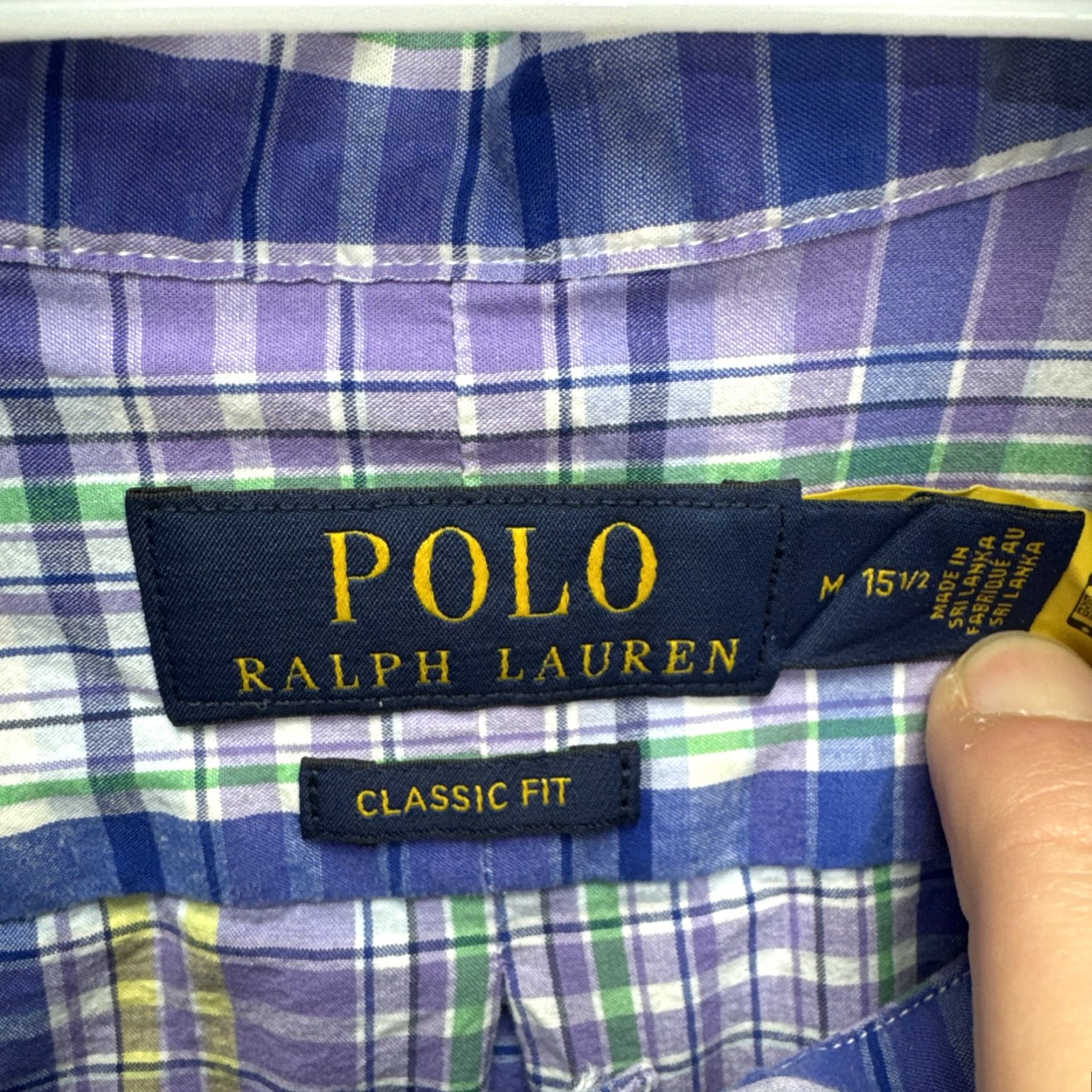 Polo Ralph Lauren VINTAGE Polo Ralph Lauren Mens Shirt M Purple Plaid Classic Button-Down Preppy Casual Golf Size US M / EU 48-50 / 2 - 2 Thumbnail