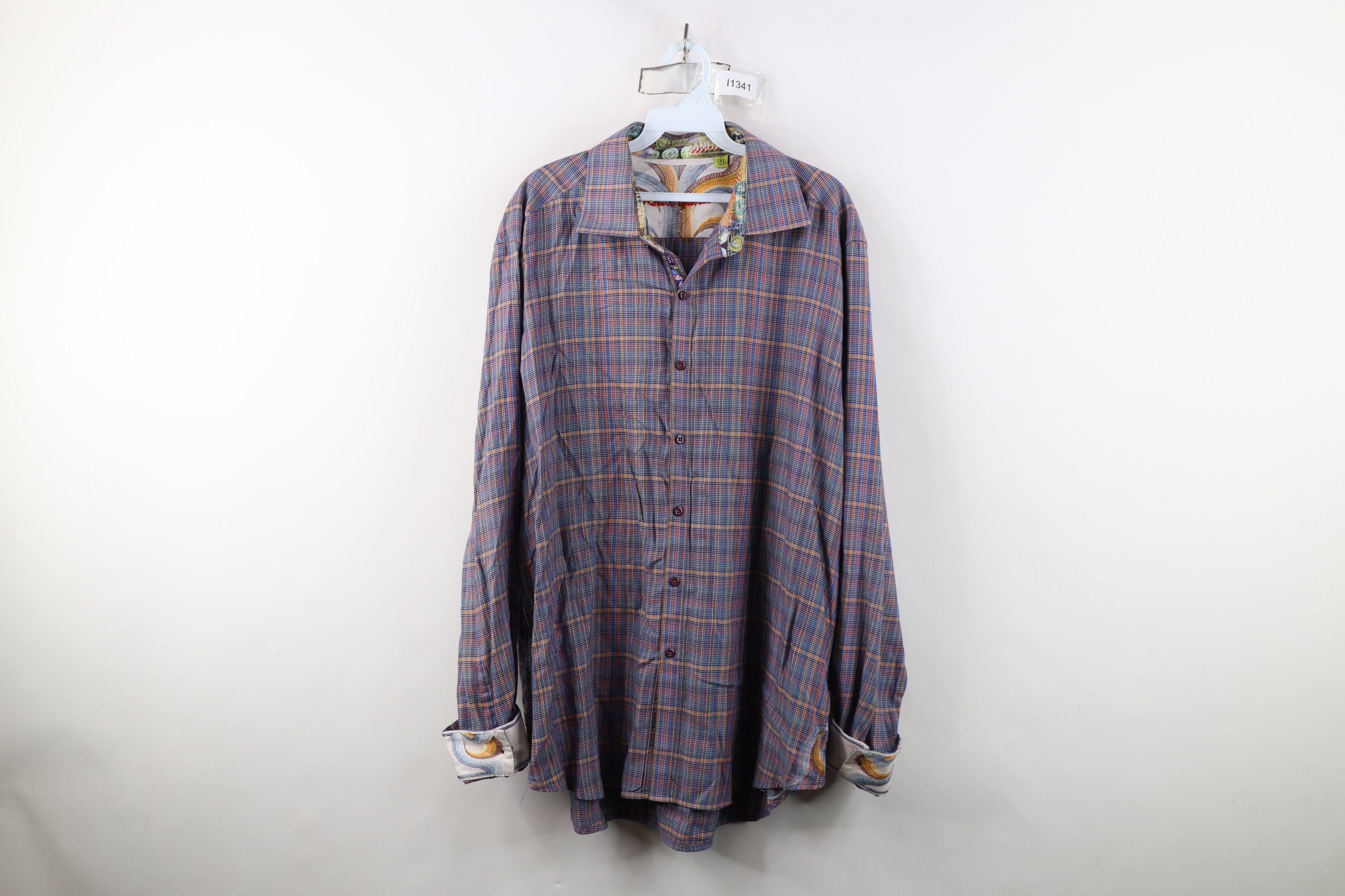 Robert Graham Robert Graham NYC Manhattan Flip Cuff Collared Button Shirt Size US XXL / EU 58 / 5 - 1 Thumbnail