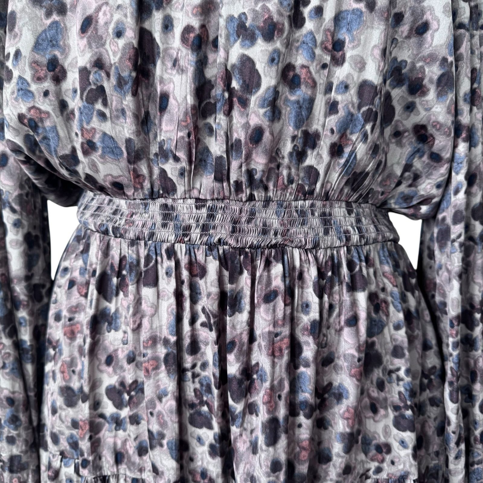 Grade & Gather GRADE & GATHER Printed Smocked Waist Multicolor Mini Dress Size L / US 10 / IT 46 - 7 Thumbnail