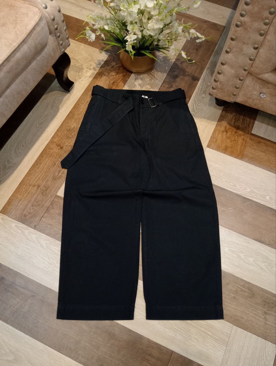 Margaret Howell MARGARET HOWELL WIDE BAGGY BLACK PANTS Size US 33 - 1 Thumbnail