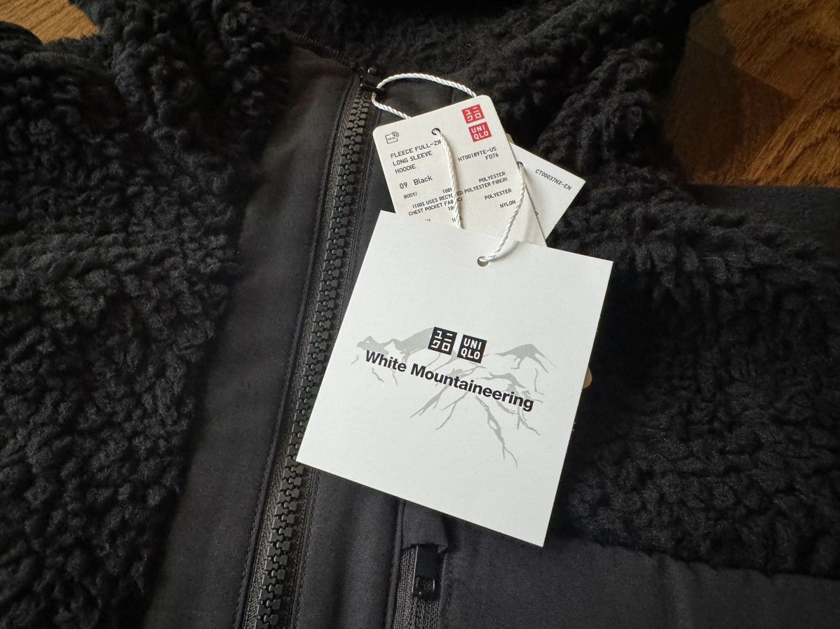 Uniqlo × White Mountaineering Medium Black Fleece Long-Sleeve Hoodie Pullover Jacket Coat Size US M / EU 48-50 / 2 - 8 Thumbnail