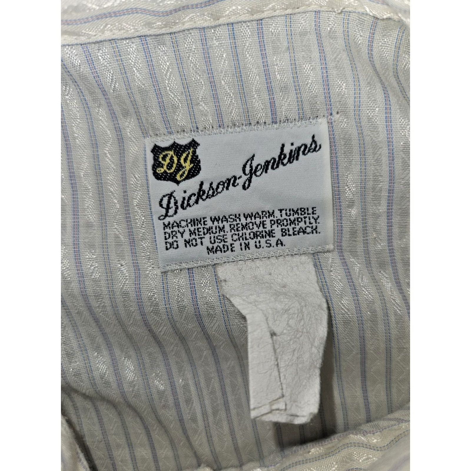 Vintage VINTAGE Dickson-Jenkins Pearl Snap Shirt Men L White Striped Western Long Sleeve Shirt Size US L / EU 52-54 / 3 - 2 Thumbnail