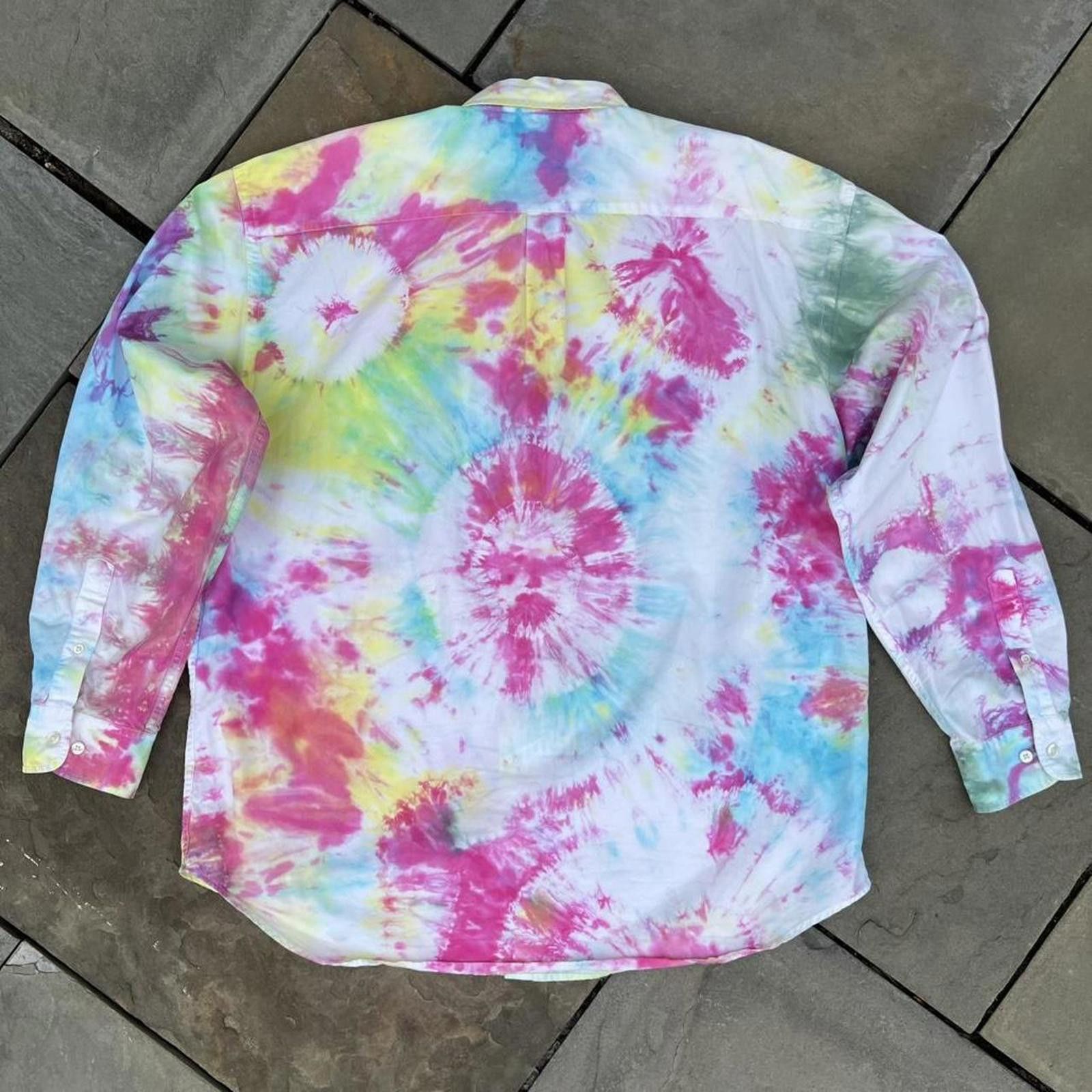 Gap Vintage 90s 1999 Gap Tie Dye Button Down Shirt Size US XL / EU 56 / 4 - 6 Thumbnail