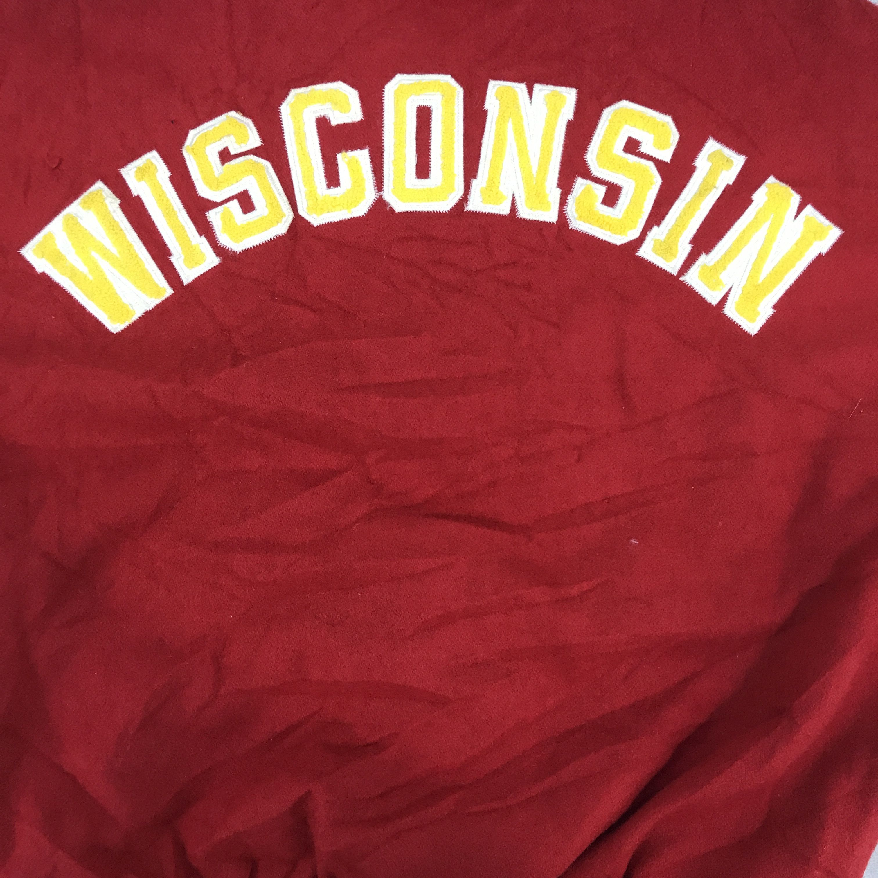 Japanese Brand × Vintage Vintage Winconsin Snap Button Varsity Jacket Size US L / EU 52-54 / 3 - 5 Thumbnail