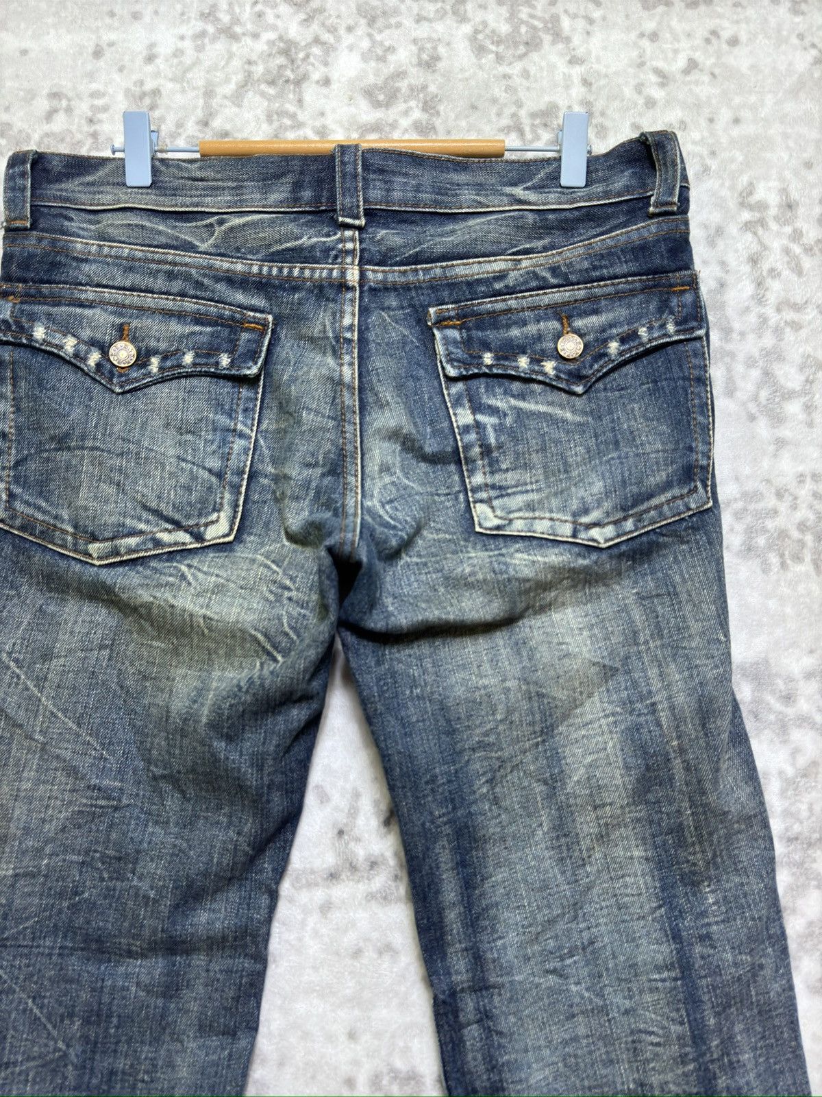 Hysteric Glamour K.U.I Japanese Distressed Flare Jeans Clawmark Archive Denim Size US 34 / EU 50 - 11 Thumbnail