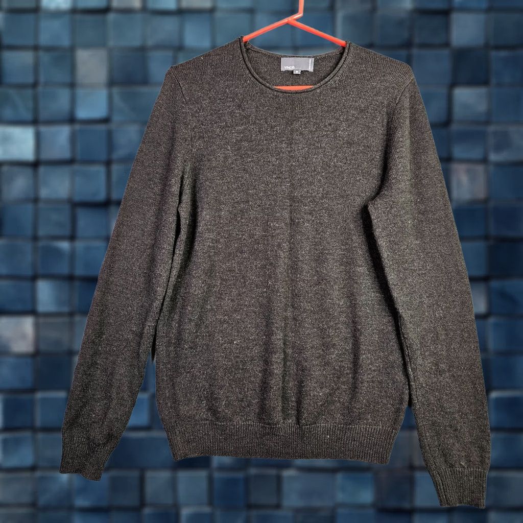 Vince Vince Women's Grey Crewneck Knit Sweater Size Small Pullover Comfort Casual Modern Fall Winter Spring Summer Size S / US 4 / IT 40 - 1 Thumbnail