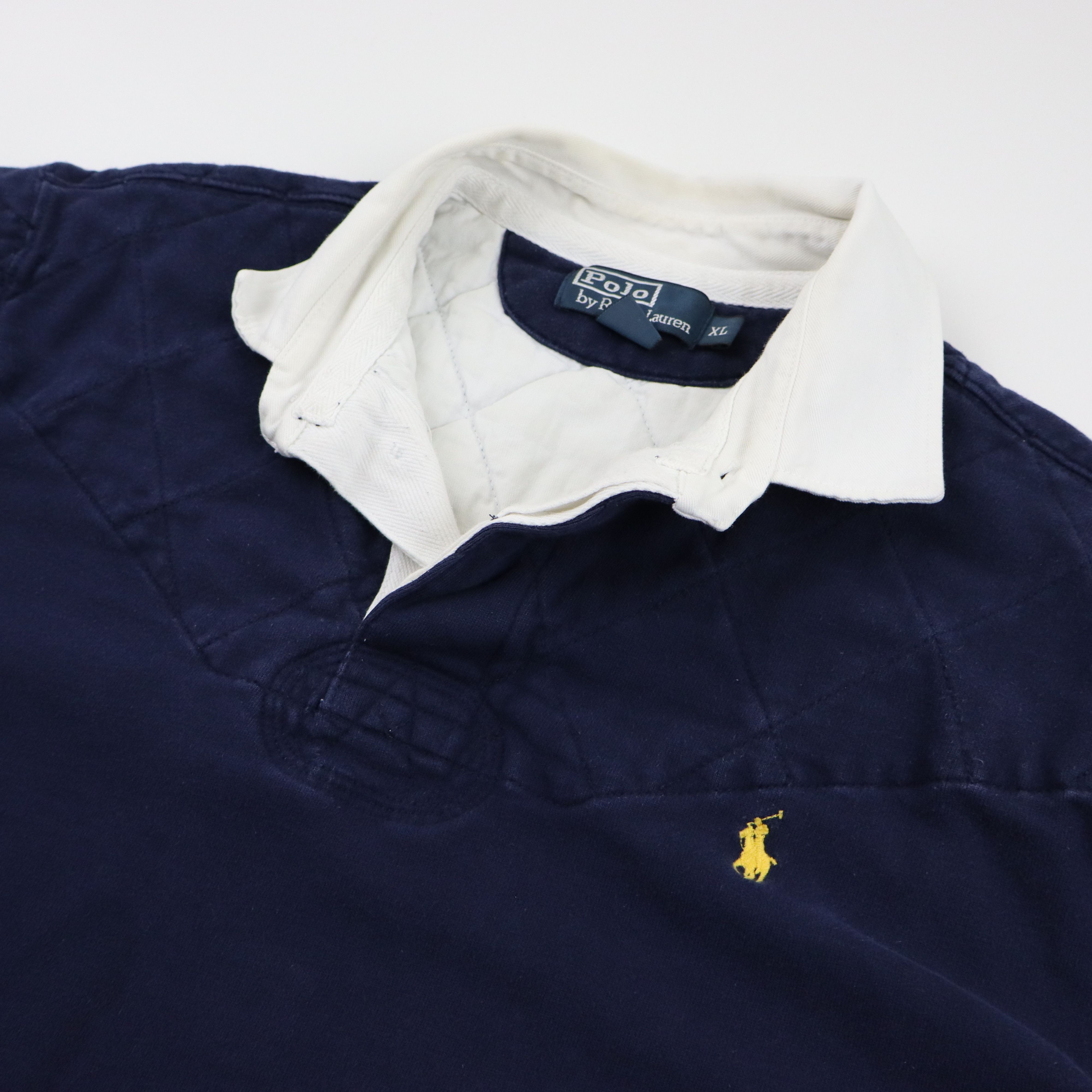 Polo Ralph Lauren × Ralph Lauren × Vintage Vintage 90s Polo Ralph Lauren Rugby Padded Shoulders Shirt Size US XL / EU 56 / 4 - 6 Thumbnail