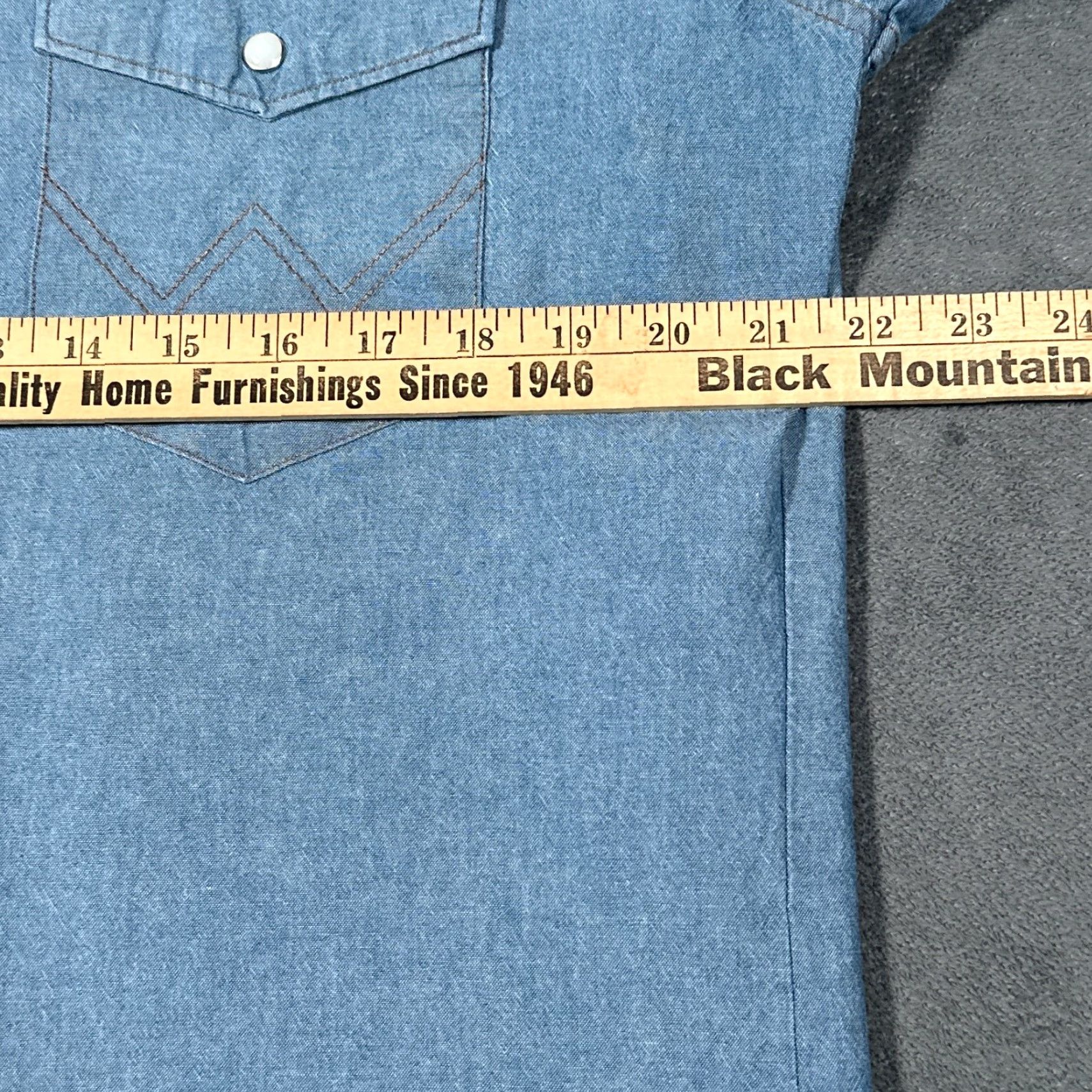Wrangler VINTAGE Wrangler Pearl Snap Shirt Mens Large Blue Cowboy Western Casual 90s Size US L / EU 52-54 / 3 - 6 Thumbnail