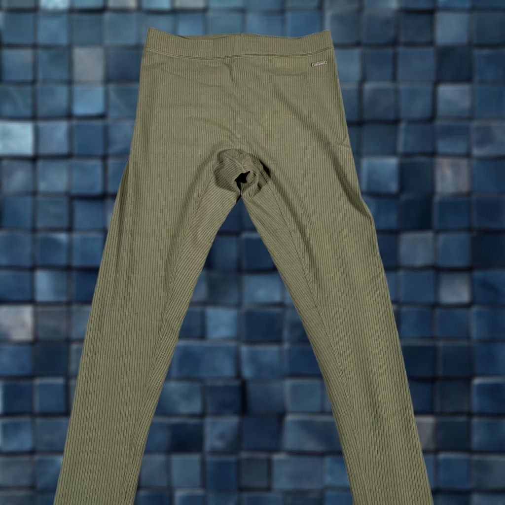 Olive BYLT Womens Small Olive Green Rib High-Waist Legging Pants Yoga Activewear Size 28" / US 6 / IT 42 - 1 Thumbnail