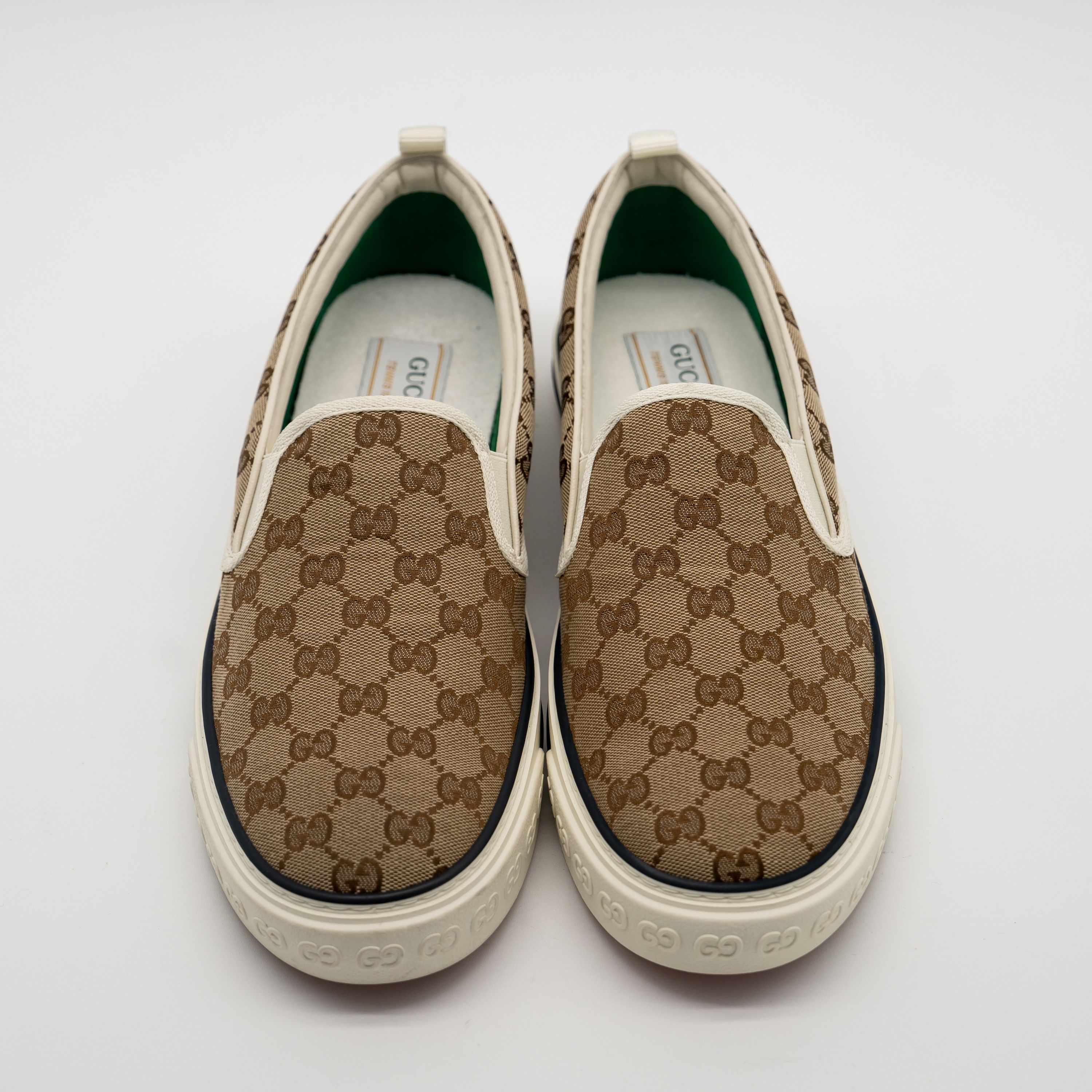 Gucci 13 US Gucci Tennis Slip On Canvas GG Brown Beige Size US 13 / EU 46 - 3 Thumbnail