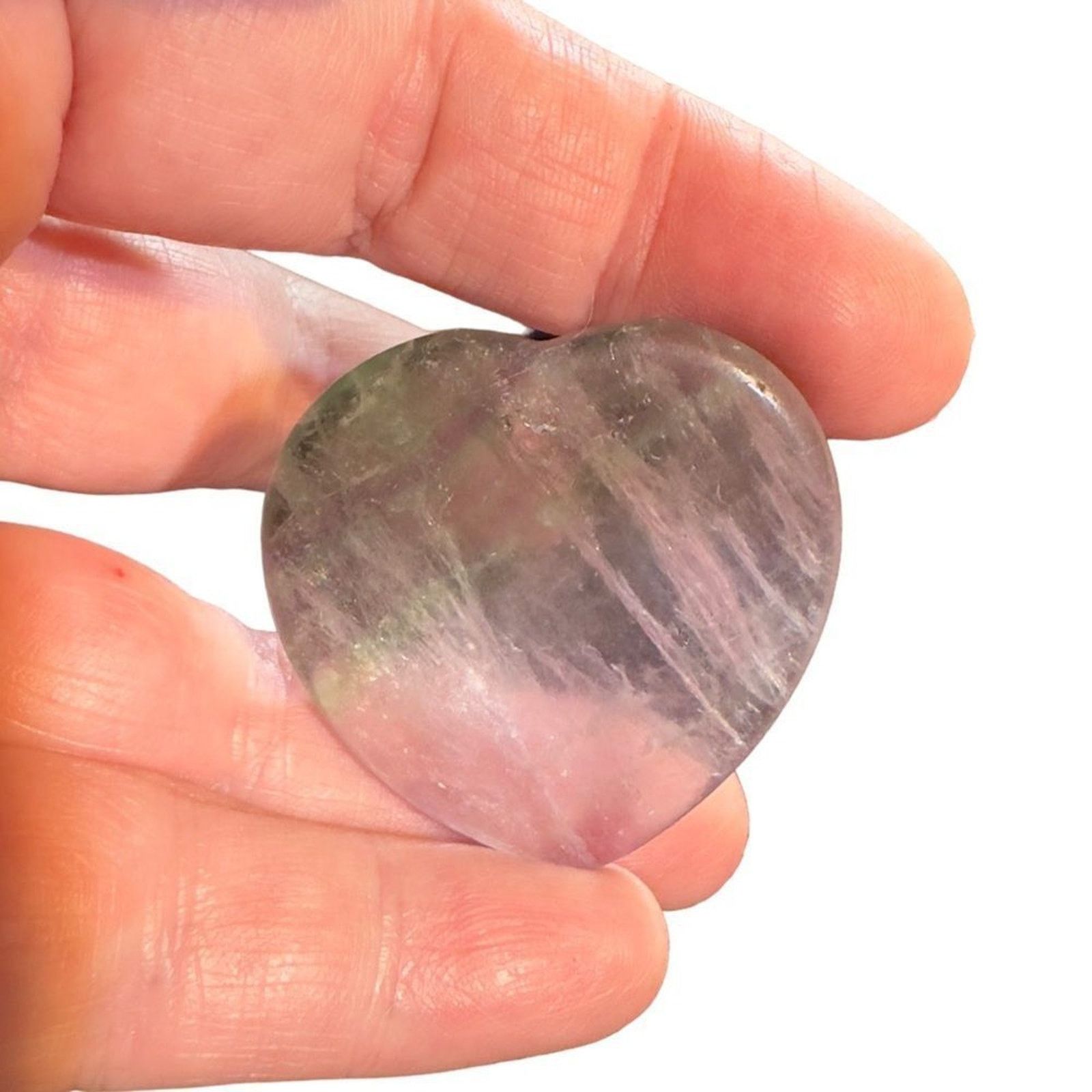 The Unbranded Brand 1pc Hand Carved Natural Gemstone Mini Heart Pocket Stone Size ONE SIZE - 7 Thumbnail