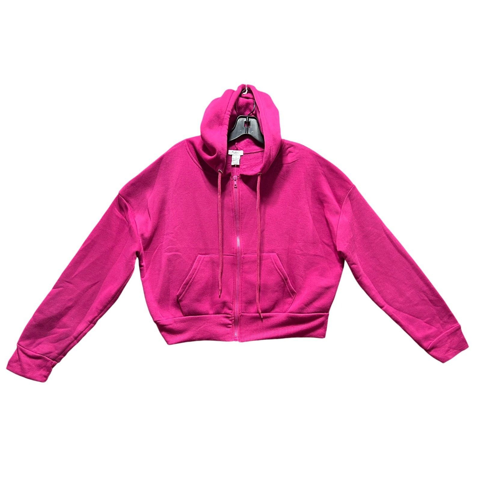 Other Rue + - Women's Long Sleeve Hooded Sweatshirt - Dark Pink - Size M / US 6-8 / IT 42-44 - 1 Thumbnail
