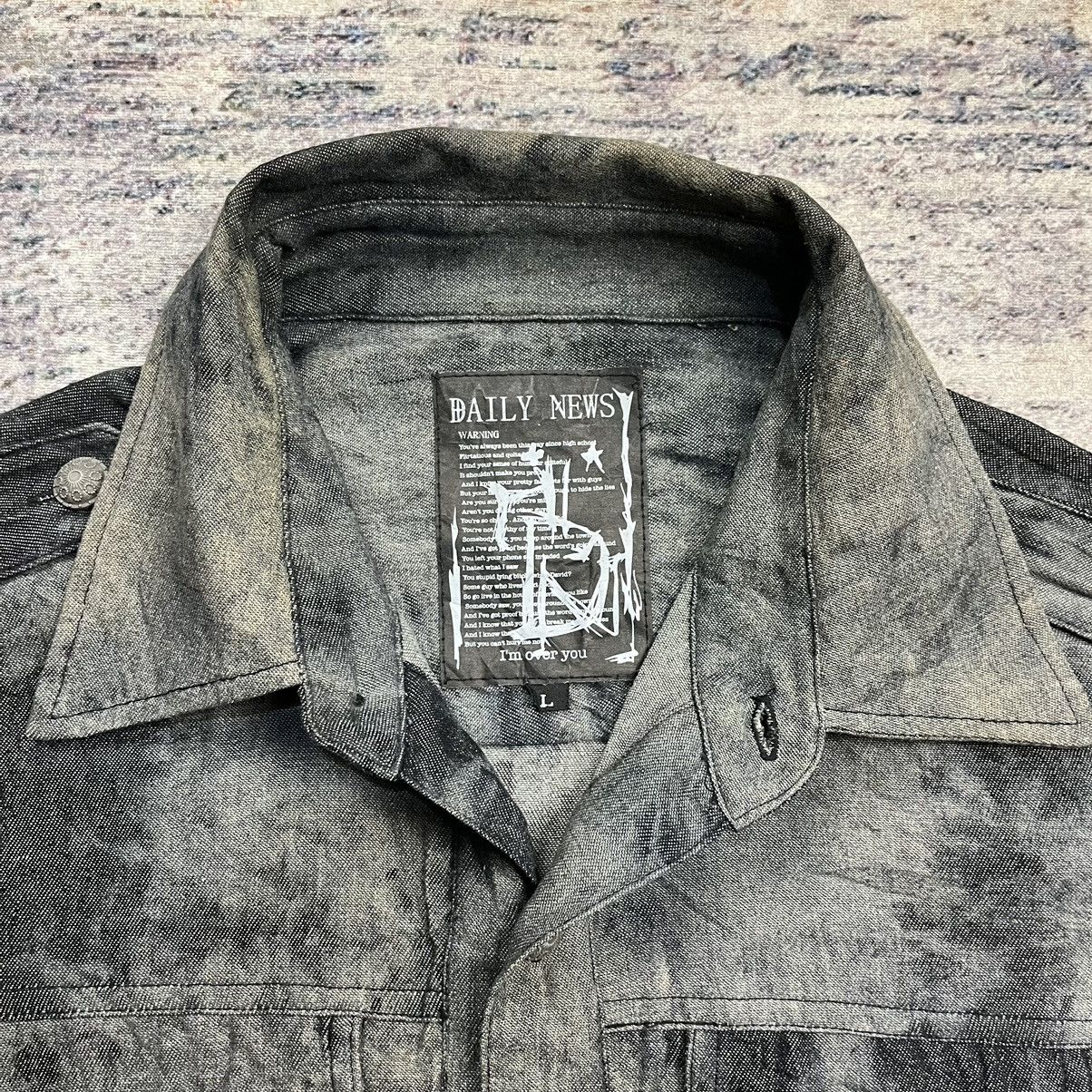 If Six Was Nine Daily News skull Cross print Dye shirt vkei style Size US M / EU 48-50 / 2 - 6 Thumbnail