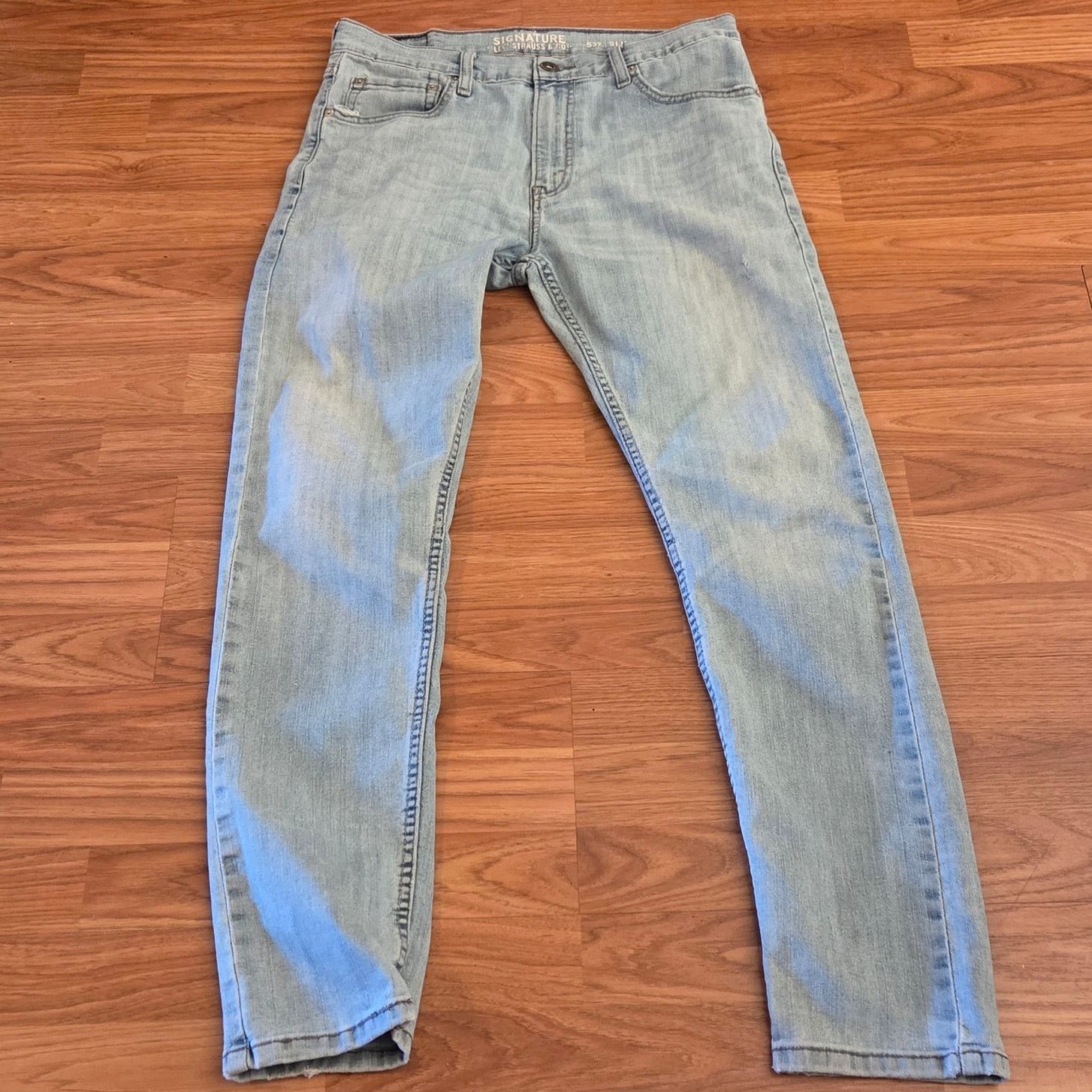 Levi's Classic Levi's S37 Slim Fit Blue Denim Jeans - Men's 32x32 Size US 32 / EU 48 - 3 Thumbnail