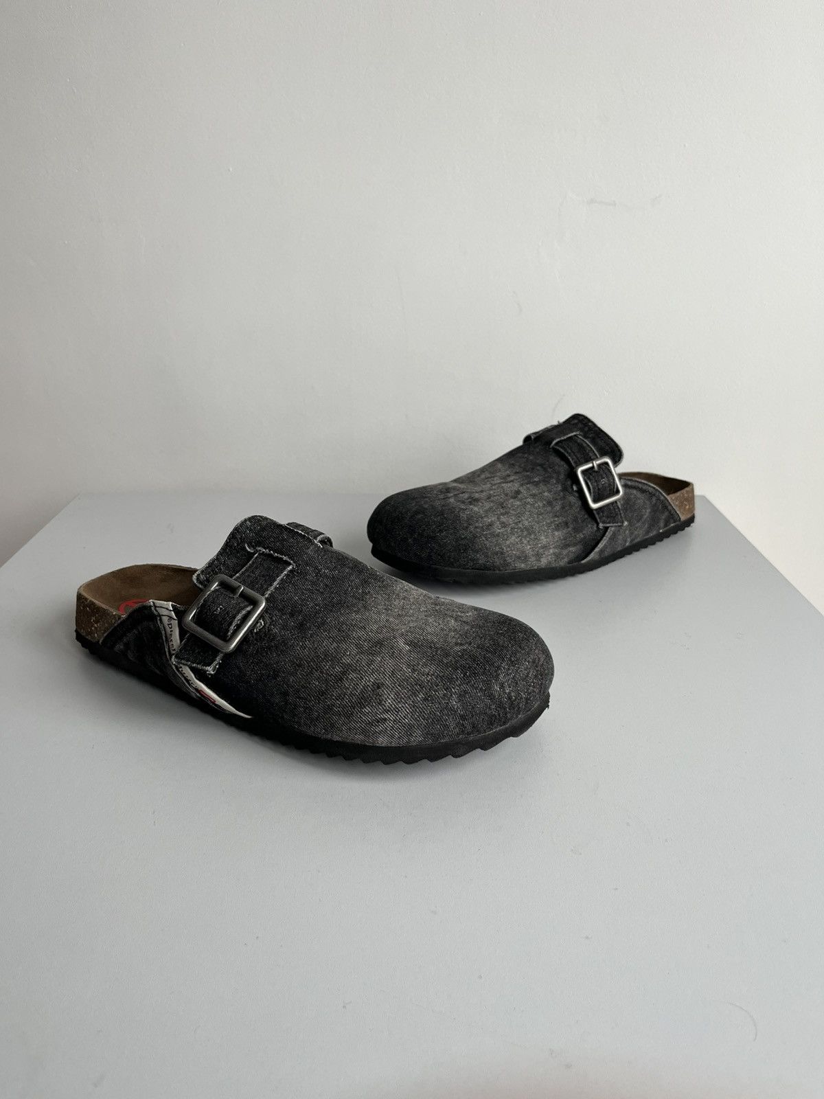 Diesel SS24 D-Woodstock X washed denim clogs