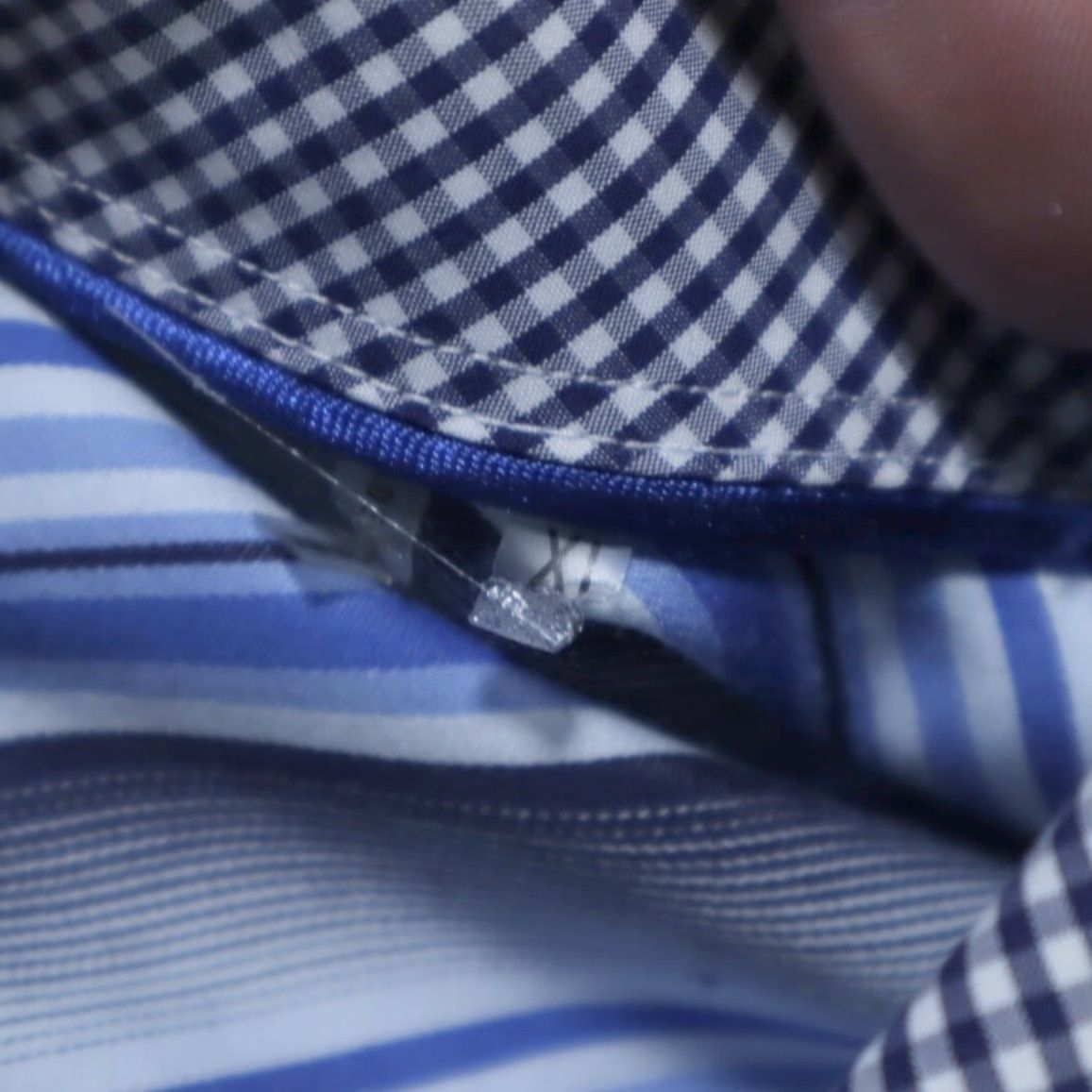 BUGATCHI Bugatchi Uomo Shaped Fit Striped Button Up Shirt Blue Men's XL Size US XL / EU 56 / 4 - 6 Thumbnail