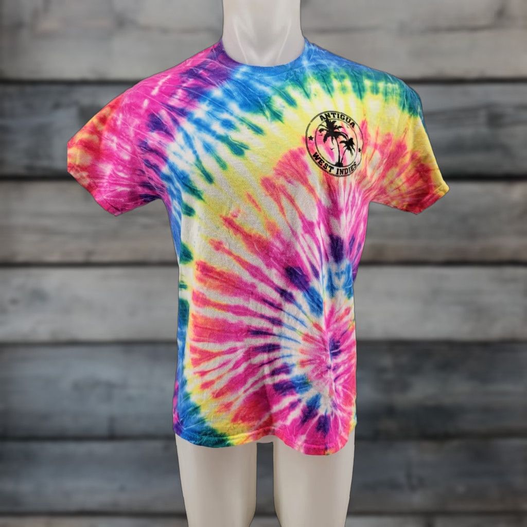 Gildan Antigua West Indies Graphic Print Tiedye Men's T-Shirt Medium Size US M / EU 48-50 / 2 - 1 Thumbnail