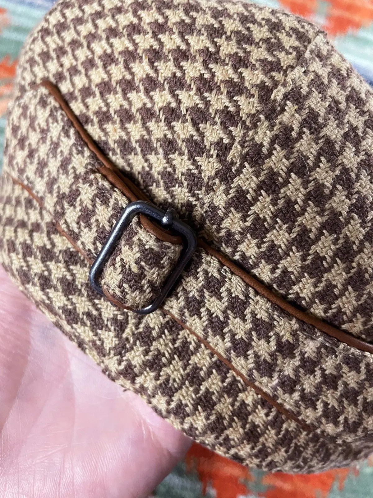 Ralph Lauren Polo Golf Wool Linen Leather Flat Cap Beret Hat Peaked Cap Size ONE SIZE - 8 Thumbnail