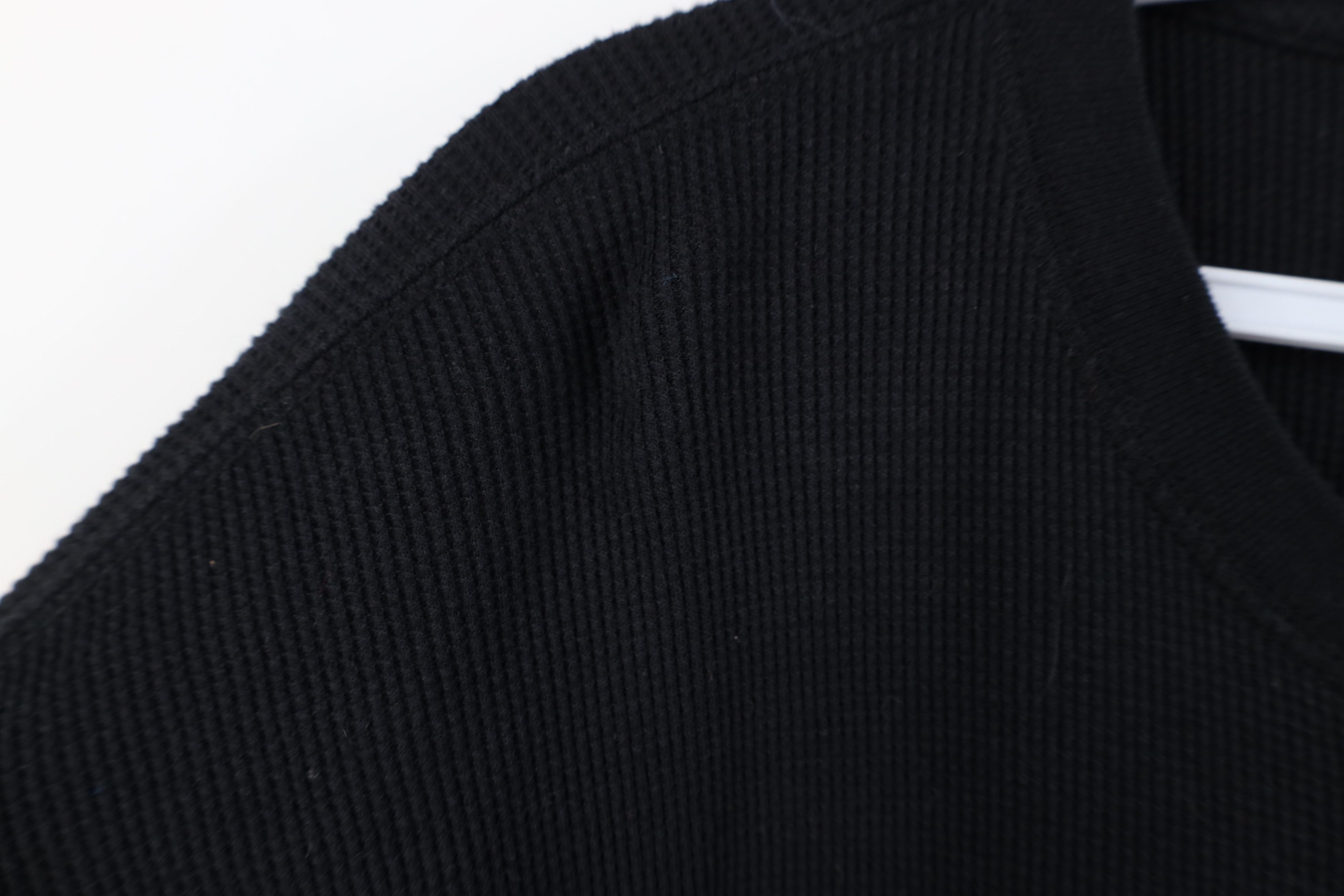 Vintage Vintage Streetwear Thermal Waffle Knit Henley T-Shirt Black Size US XXL / EU 58 / 5 - 9 Thumbnail