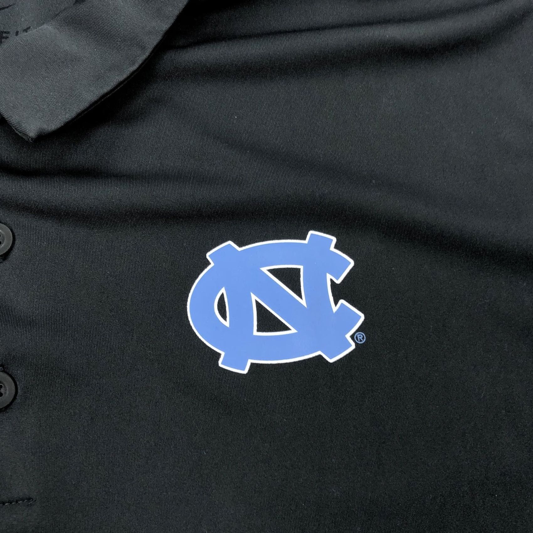 Nike Nike Dri-FIT UNC Tar Heels Polo Shirt Mens L Black Blue Colorblock Short Sleeve Golf Sports Logo Embroidered Buttoned 100 Polyester Casual Activewear Size US L / EU 52-54 / 3 - 4 Thumbnail