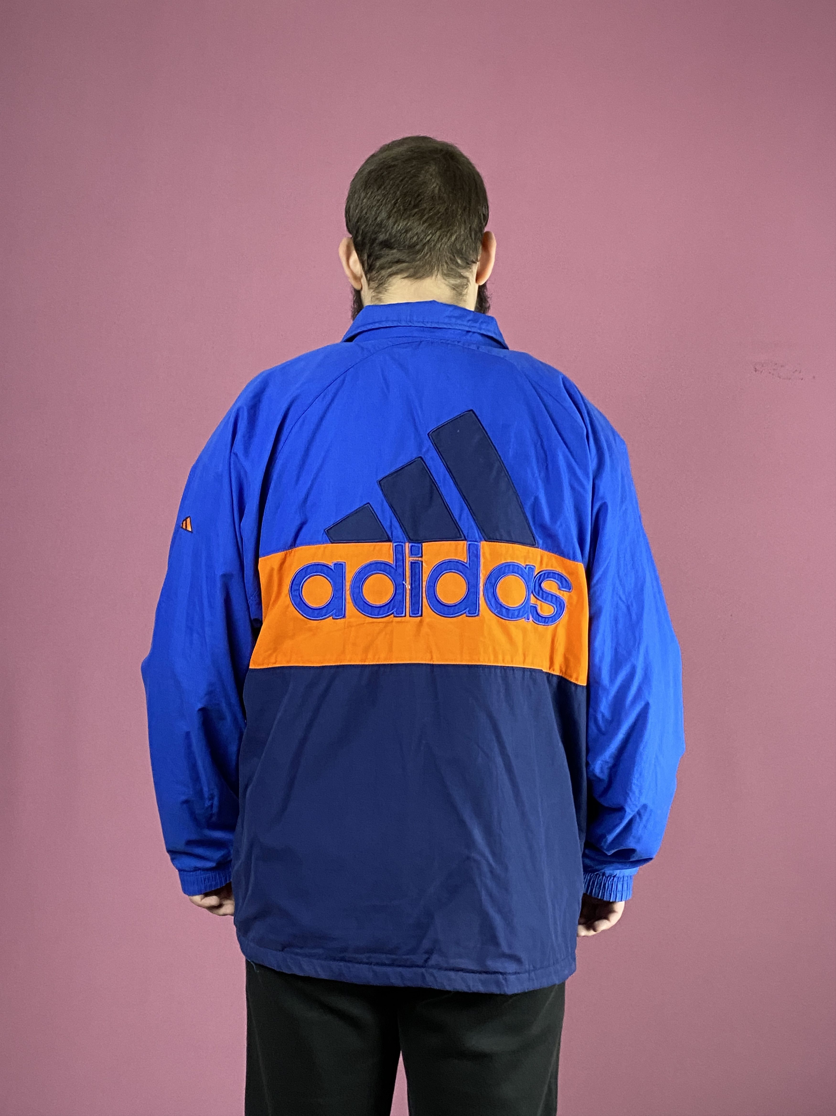 Adidas × Vintage 90s Adidas Vintage Men's Windbreaker Jacket - L Size US L / EU 52-54 / 3 - 3 Thumbnail