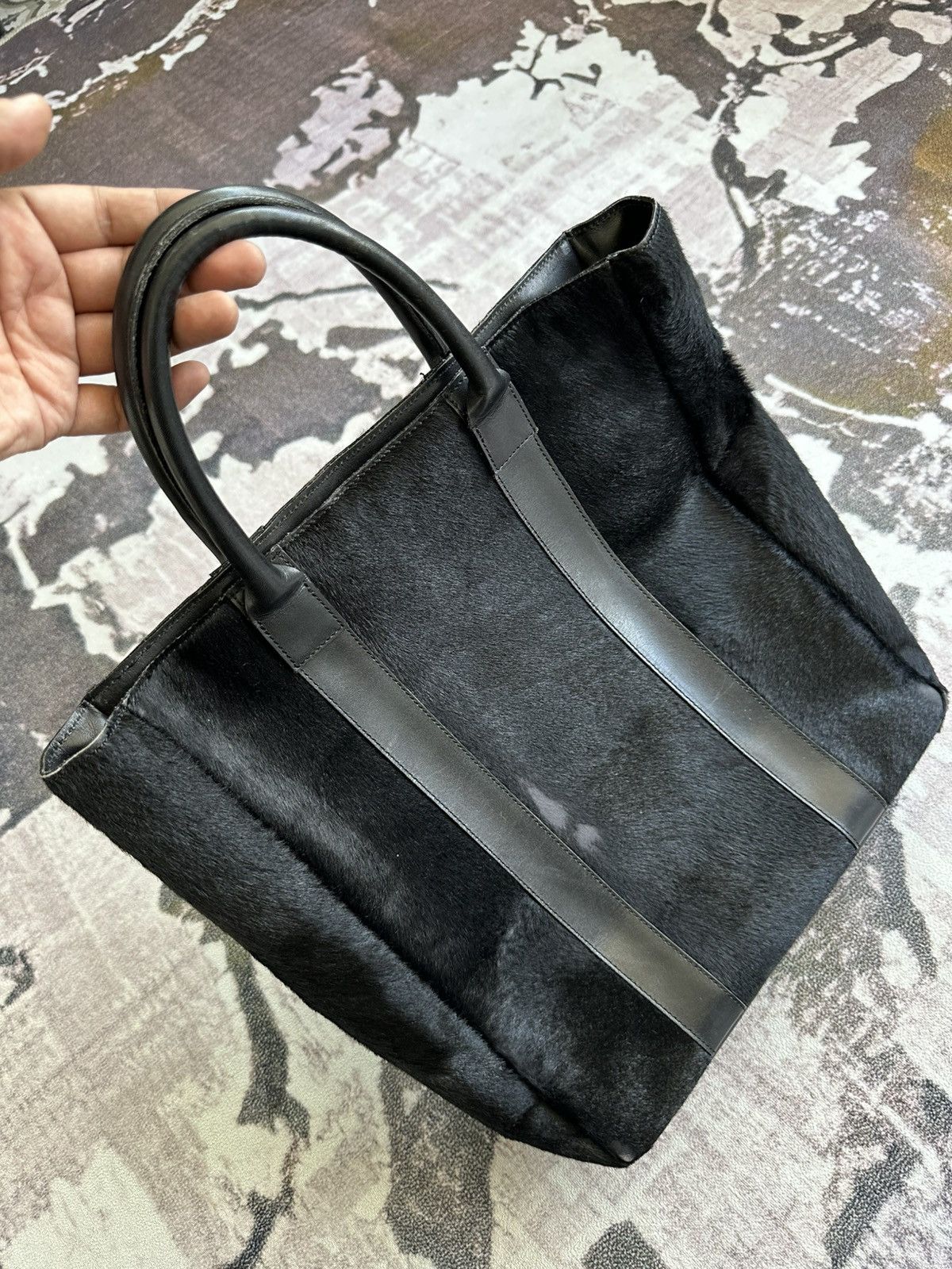 KEITAMARUYAMA 00’s Keita Maruyama pony hair leather tote bag Size ONE SIZE - 5 Thumbnail
