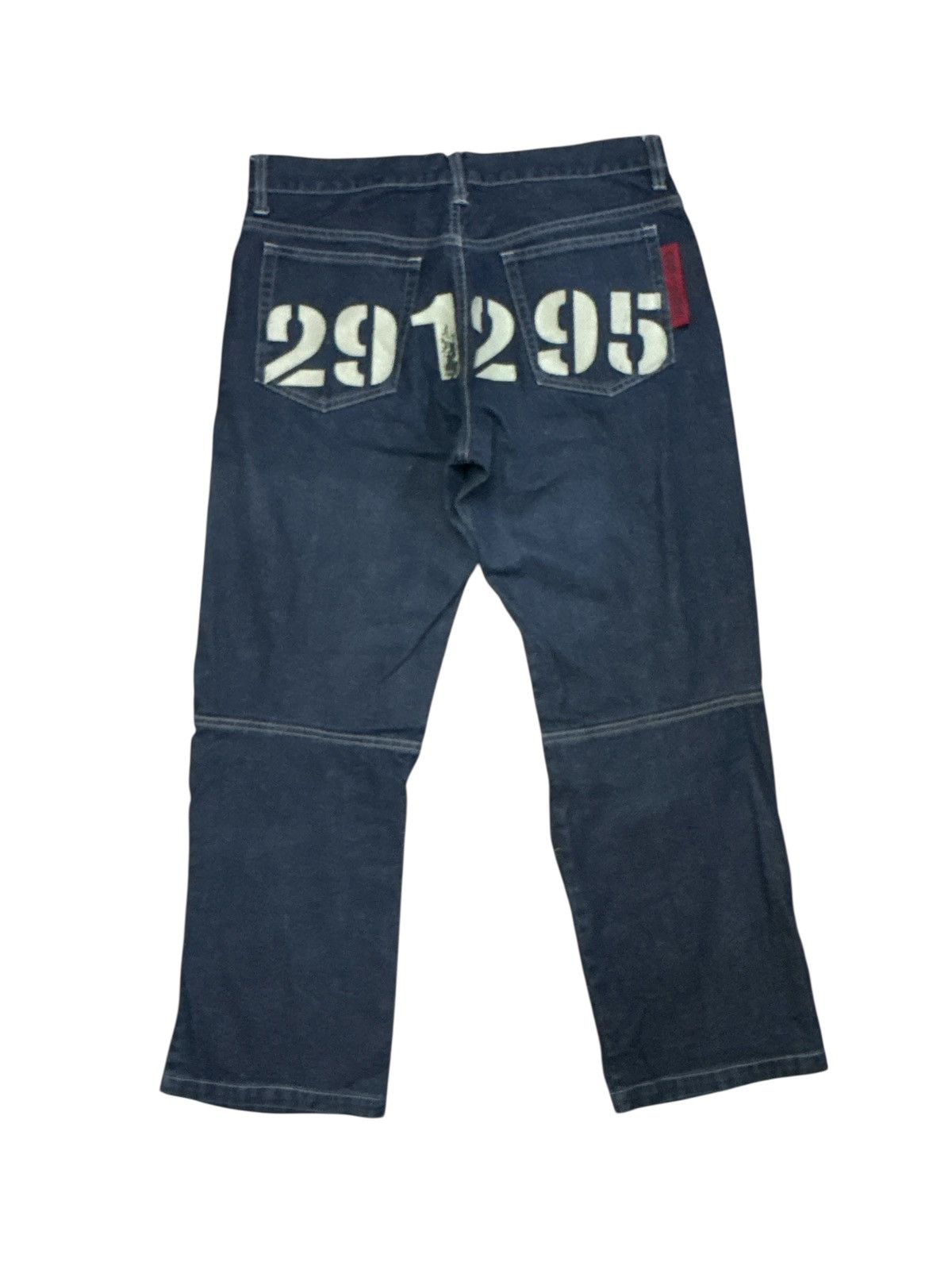 291295=Homme 291295 HOMME SPELLOUT THREE QUARTER DENIM PANTS Size US 32 / EU 48 - 1 Thumbnail